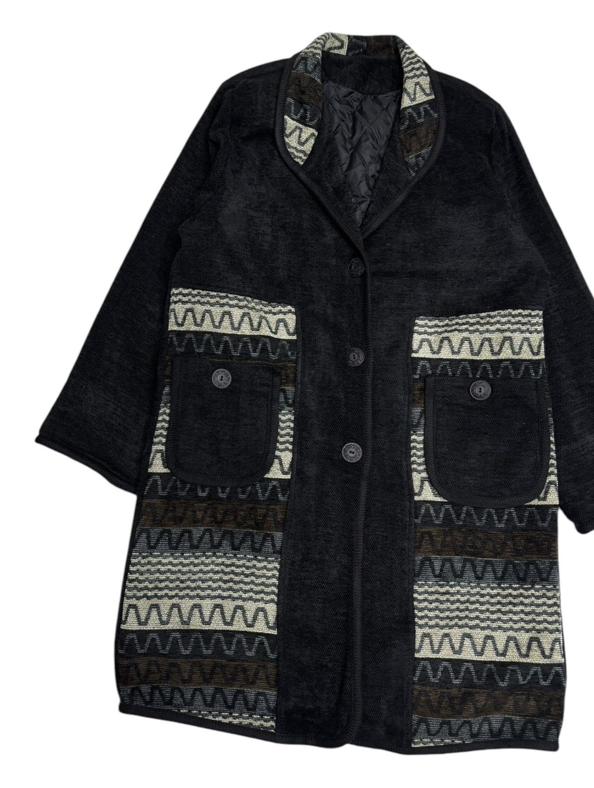 Native Vintage Tribal Pattern Wool-Blend Overcoat Boho Southwestern Size US M / EU 48-50 / 2 - 5 Thumbnail