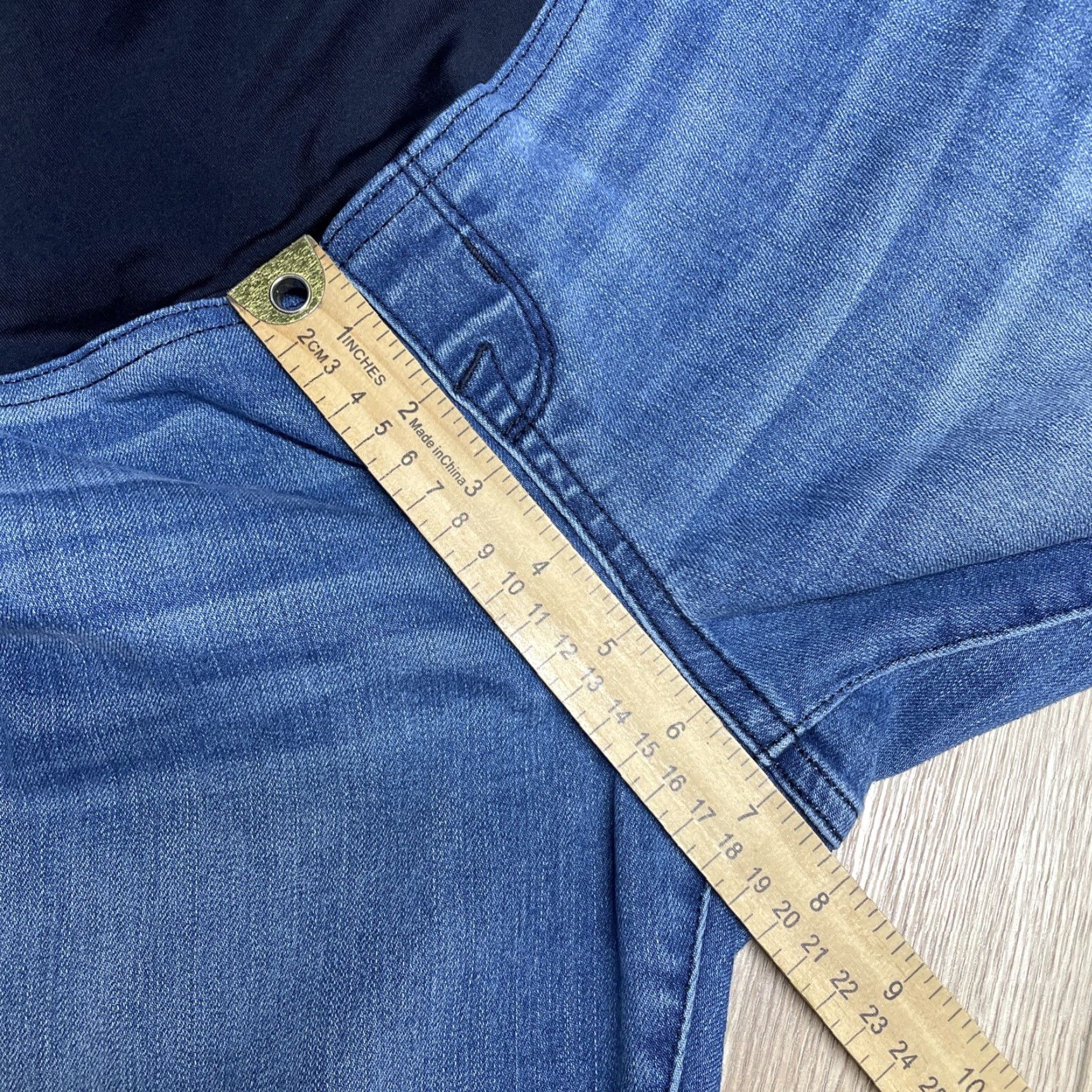 Vintage VINTAGE Ingrid & Isabel Maternity Jegging Jeans Size 10 Blue Stretch Skinny Womens Size 32" / US 10 / IT 46 - 6 Thumbnail