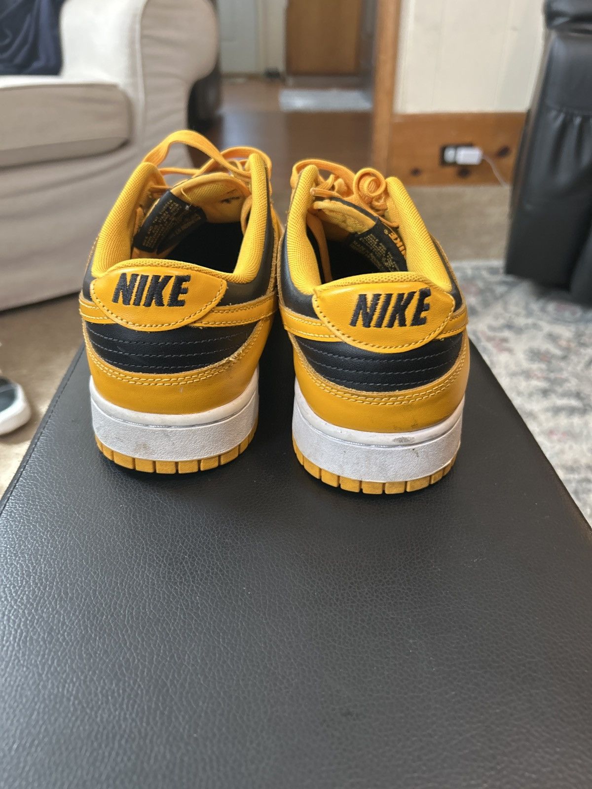 Nike Black/Goldenrod white dunks size 12 Size US 12 / EU 45 - 4 Thumbnail