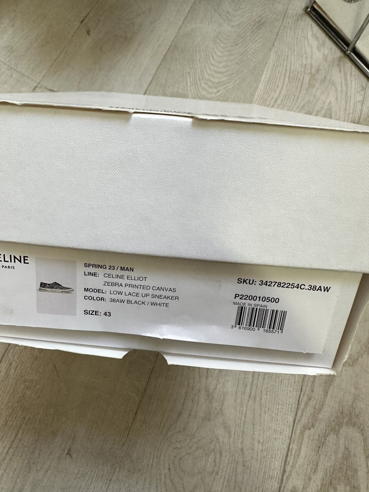 Celine New Elliot zebra printed canvas sneakers Size US 10 / EU 43 - 11 Thumbnail
