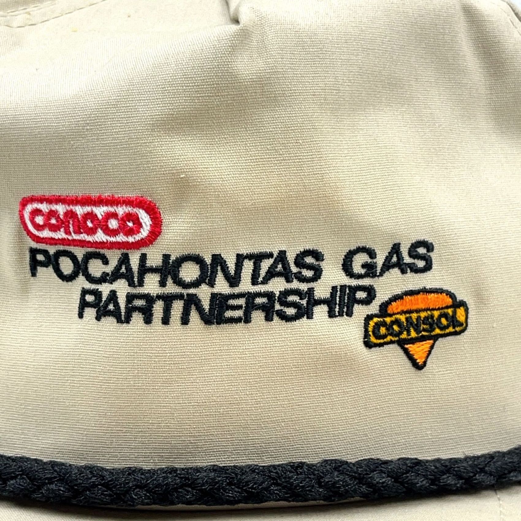 Coal VINTAGE Conoco Tan Trucker Hat Cap Snap Back USA Coal Mining 80s Rope Mens Size ONE SIZE - 2 Thumbnail