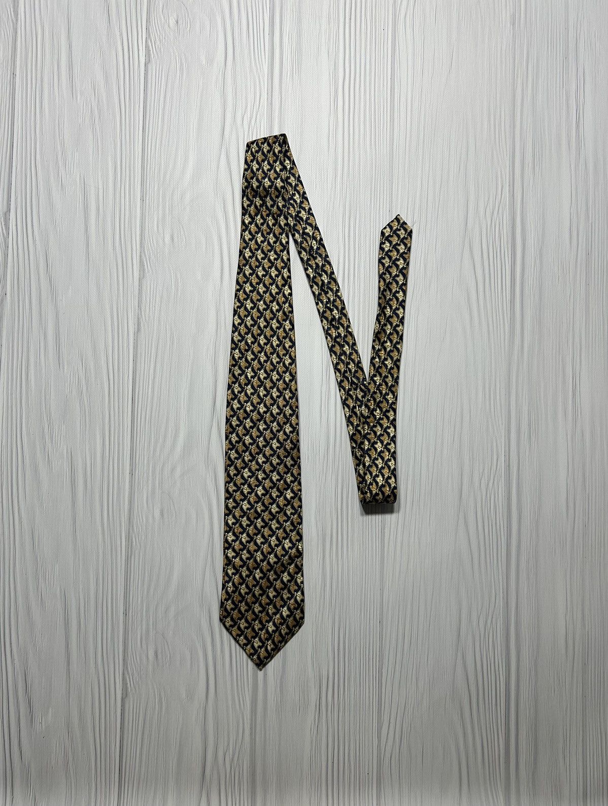 Givenchy × Vintage Rare Givenchy Gentleman Elephants Logo Silk Tie Size ONE SIZE - 1 Thumbnail