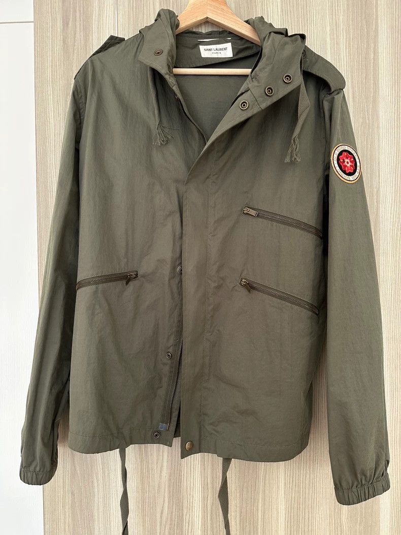 Yves Saint Laurent Yves Saint Laurent Lightweight Military Jacket with Hood-2 Size US M / EU 48-50 / 2 - 1 Thumbnail