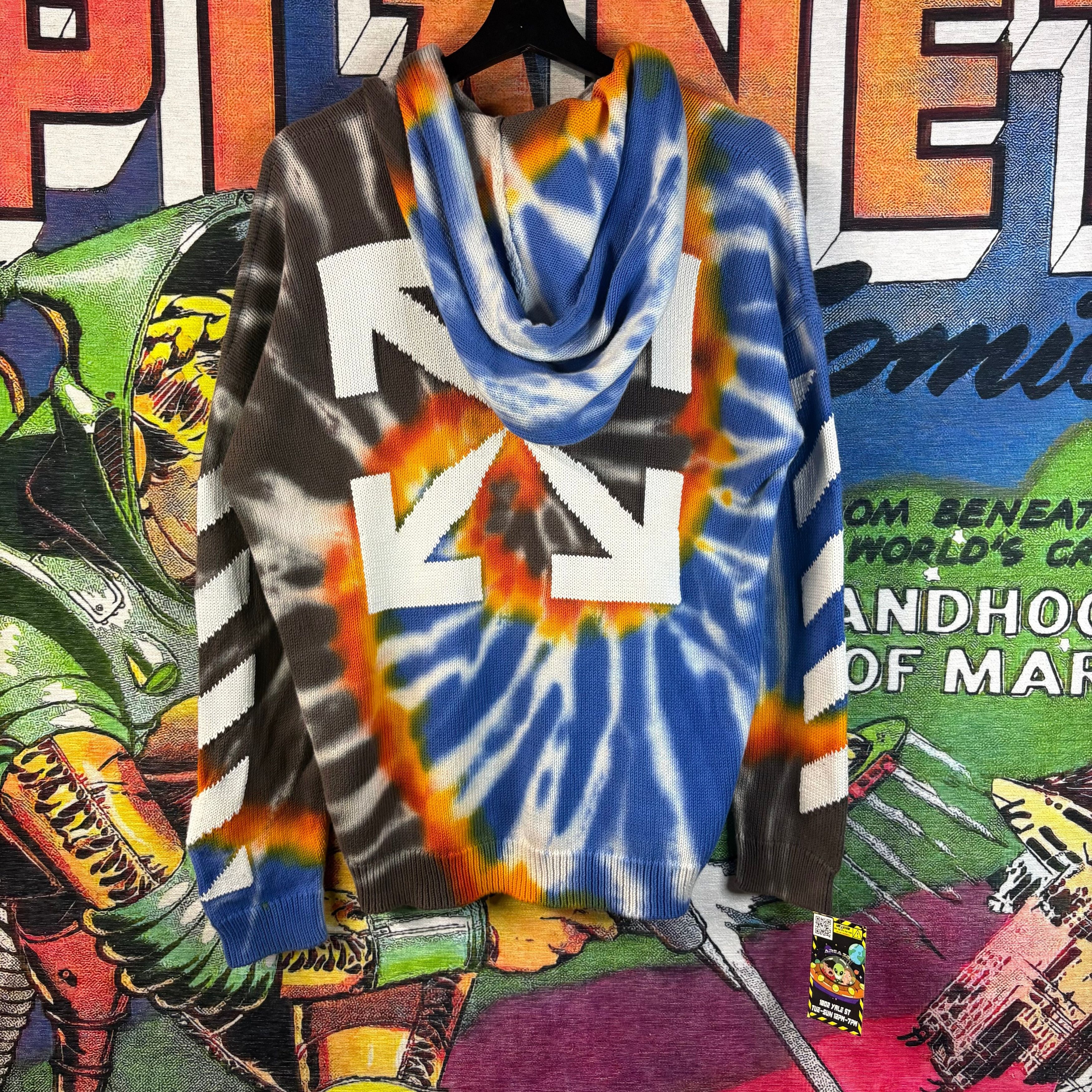 Off-White Off White Diagram Tie Dye Knit Hoodie Size XS Size US XS / EU 42 / 0 - 1 Thumbnail