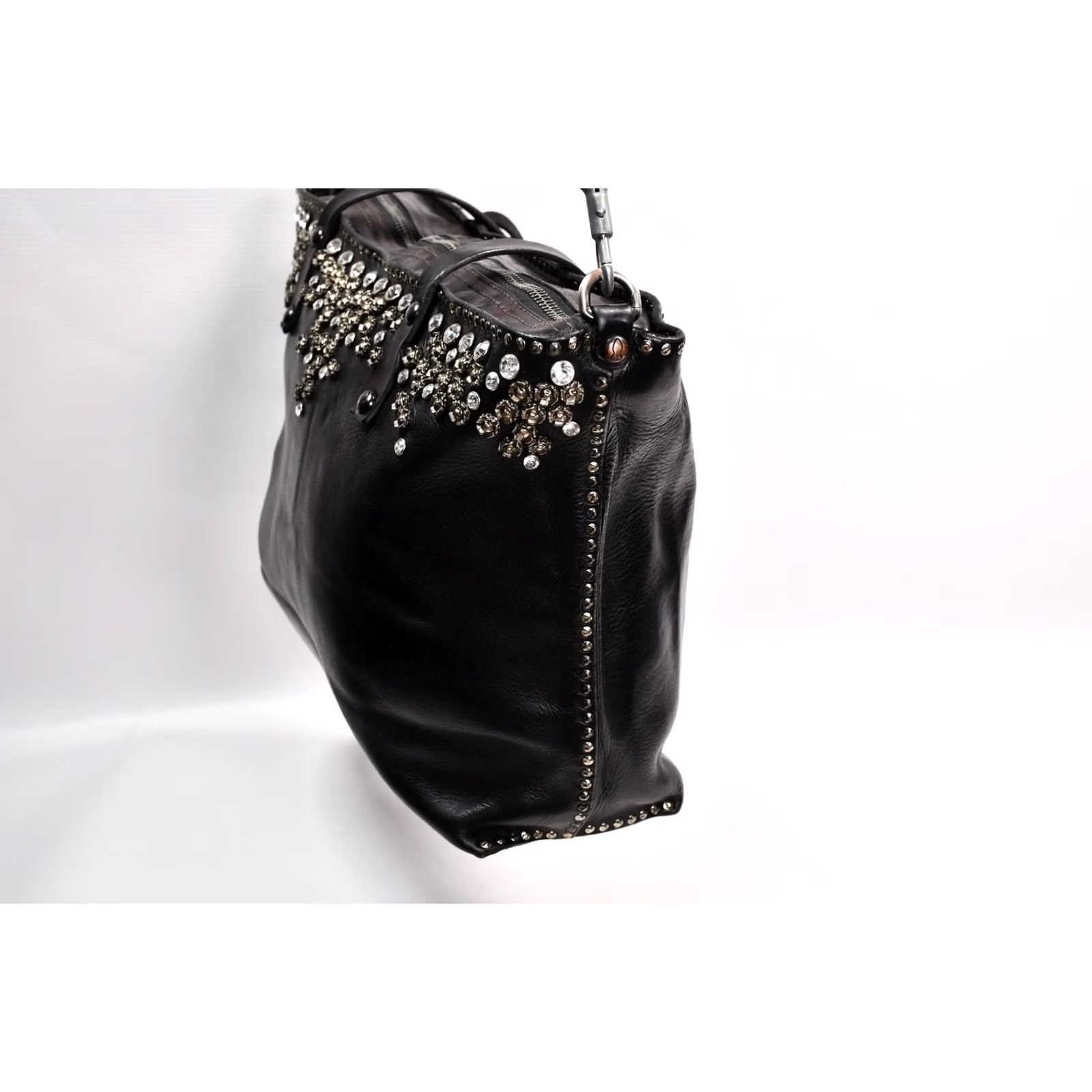 Campomaggi Campomaggi Tote Black Leather Women’s Large Studded Handbag Vintage No Size ONE SIZE - 4 Thumbnail