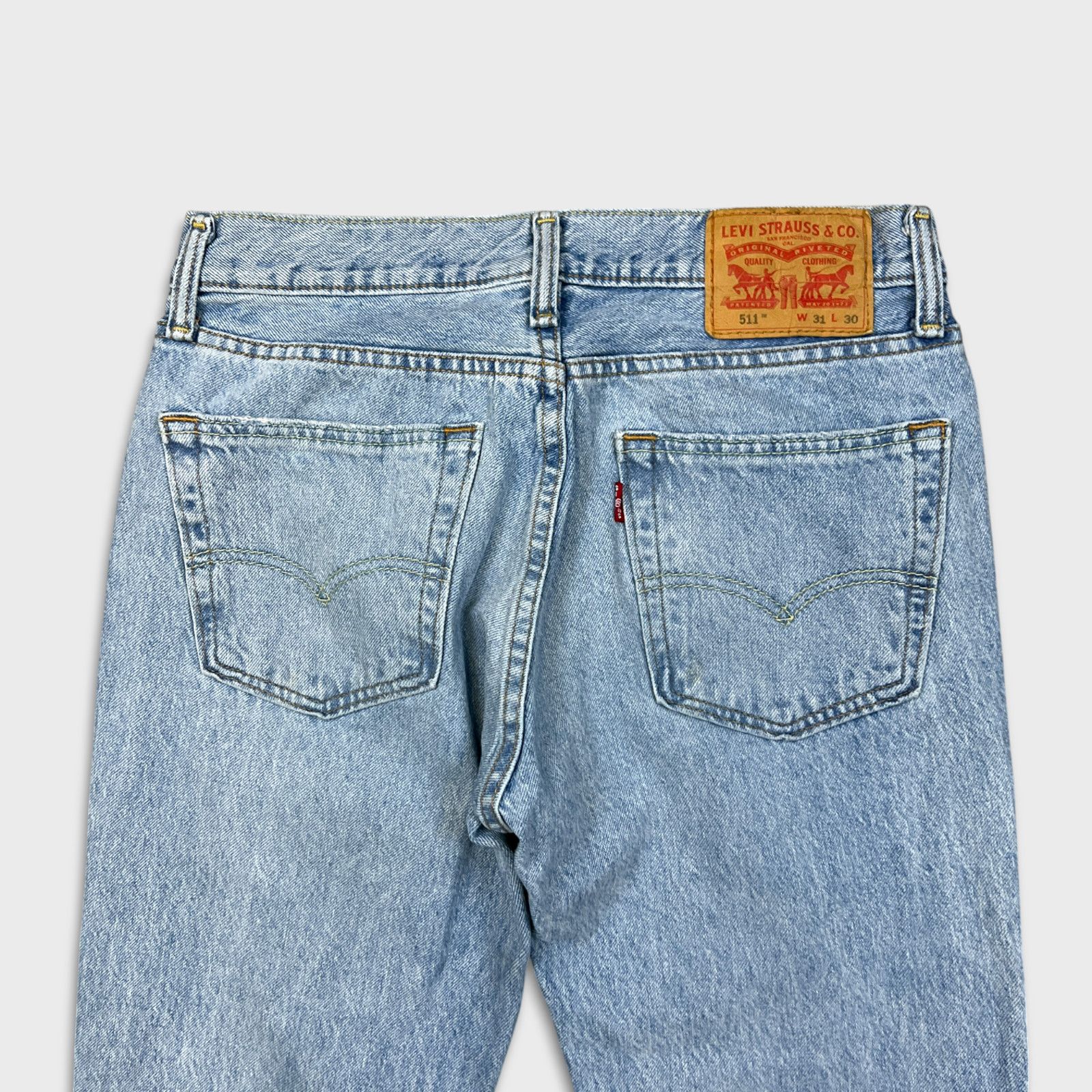 Levi's × Vintage Levi's 511 Jeans 31x30 Slim Fit Mid Rise Faded Denim Pants Size US 31 - 6 Thumbnail