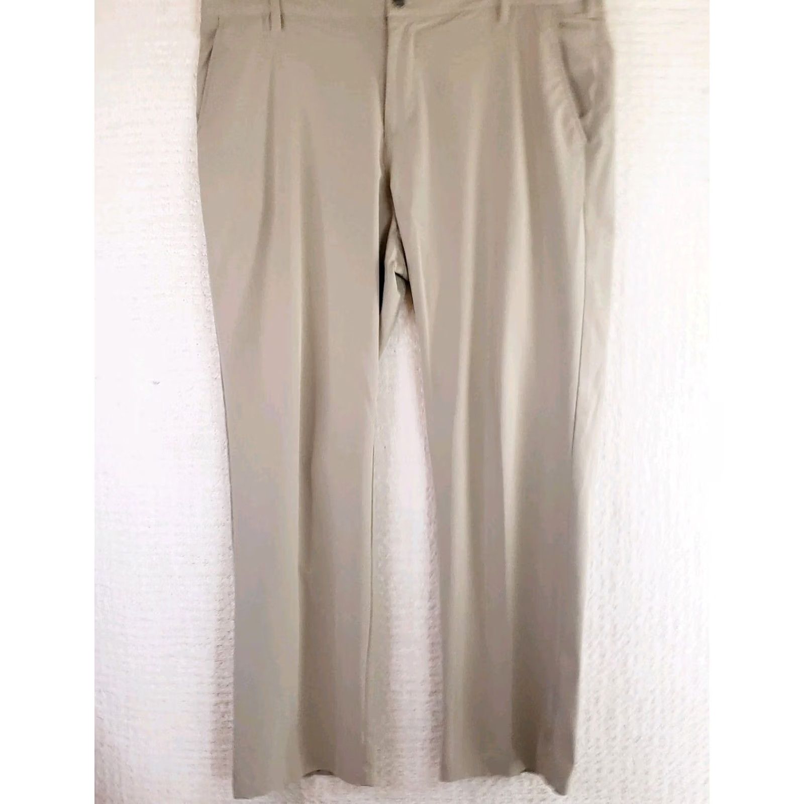 Adidas Adidas Golf Pants Mens 40x32 Khaki Beige Stretch Breathable Flex Chino Straight Pocket Logo 40 32 Regular Mens Size US 40 / EU 56 - 2 Thumbnail