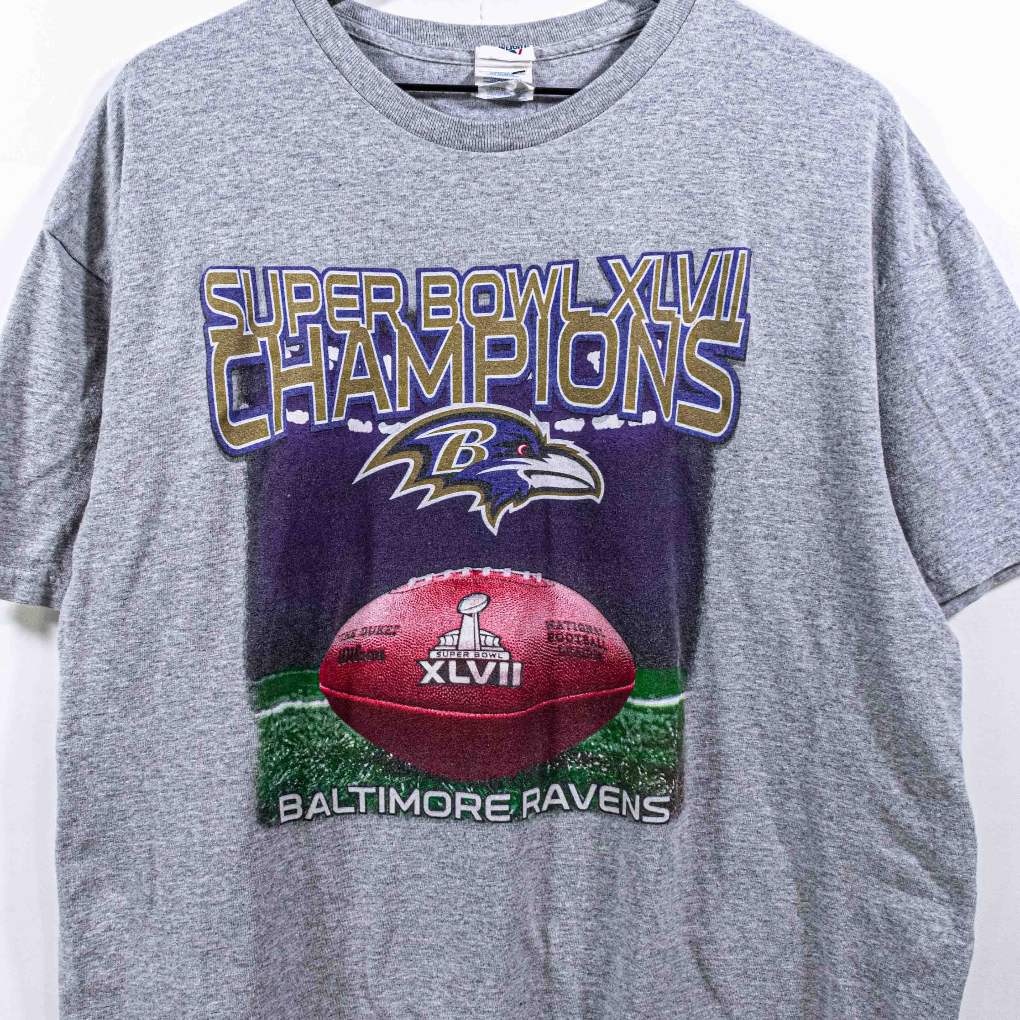 Vintage Baltimore Ravens Super Bowl XLVII Champions T-Shirt NFL Size US XL / EU 56 / 4 - 3 Thumbnail