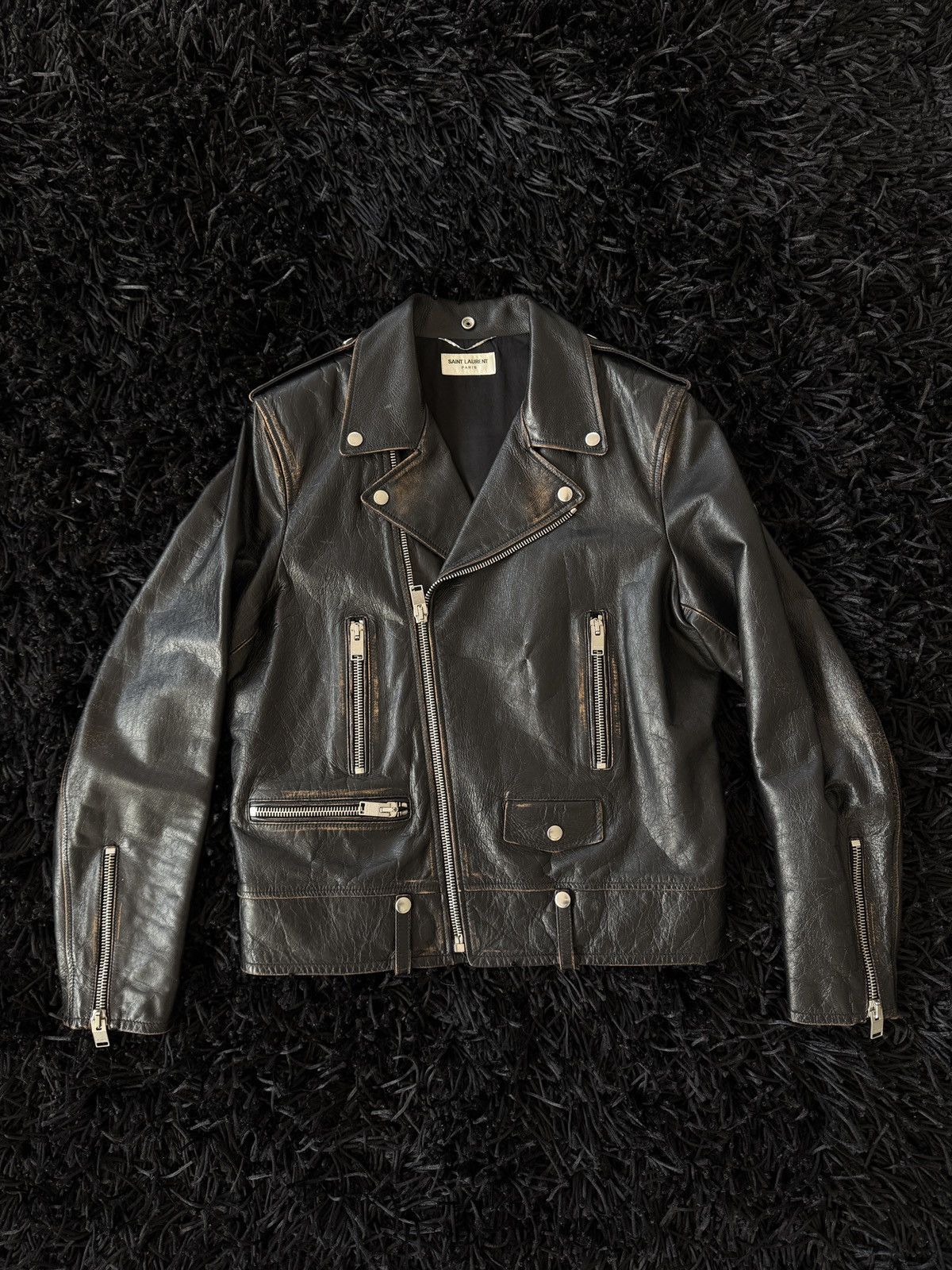 Saint Laurent Paris Saint Laurent Leather Jacket Size US L / EU 52-54 / 3 - 3 Thumbnail