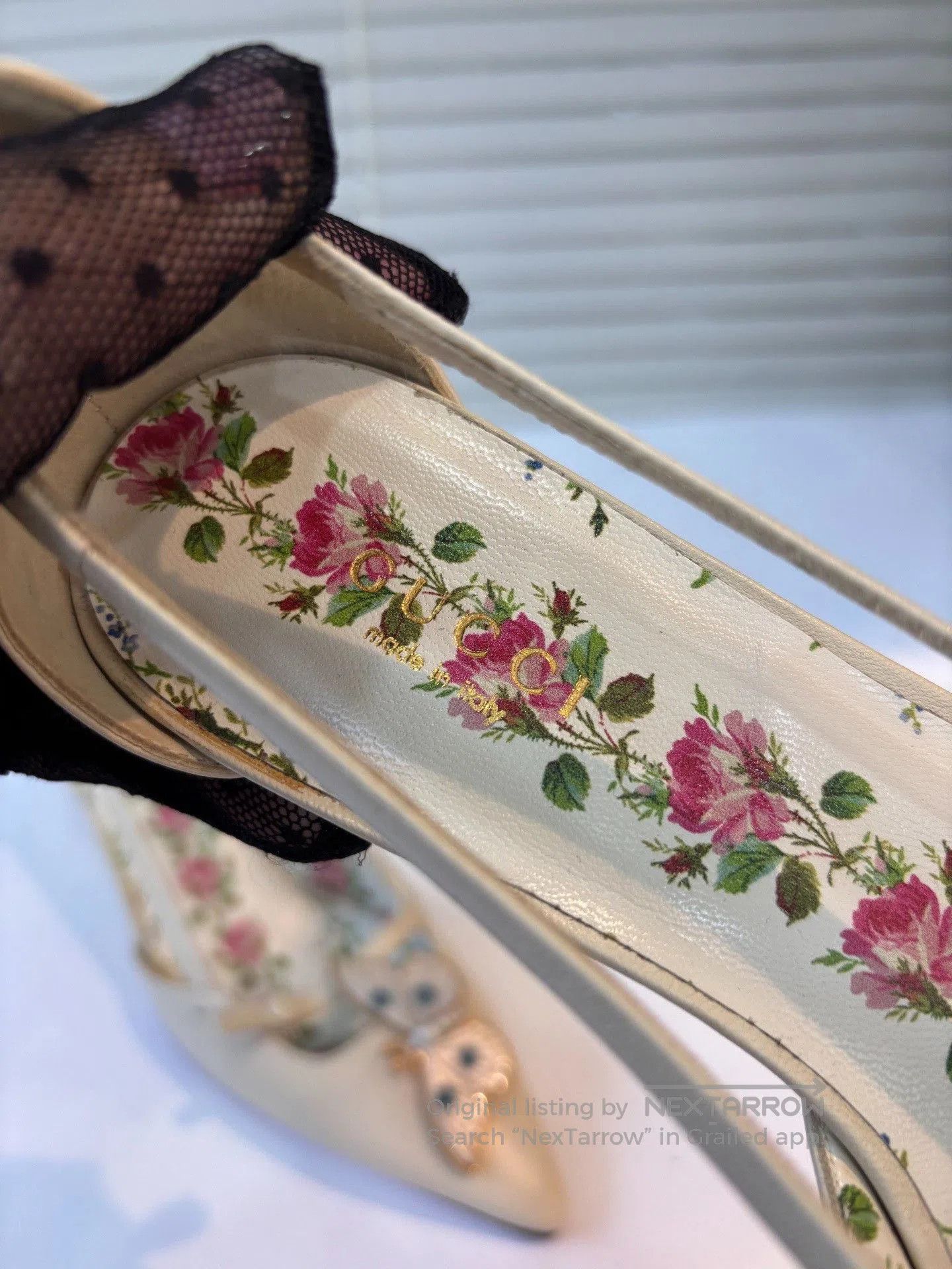 Gucci Gucci Bamboo Heel Tortoiseshell Bow Floral. Size US 5 / IT 35 - 5 Thumbnail