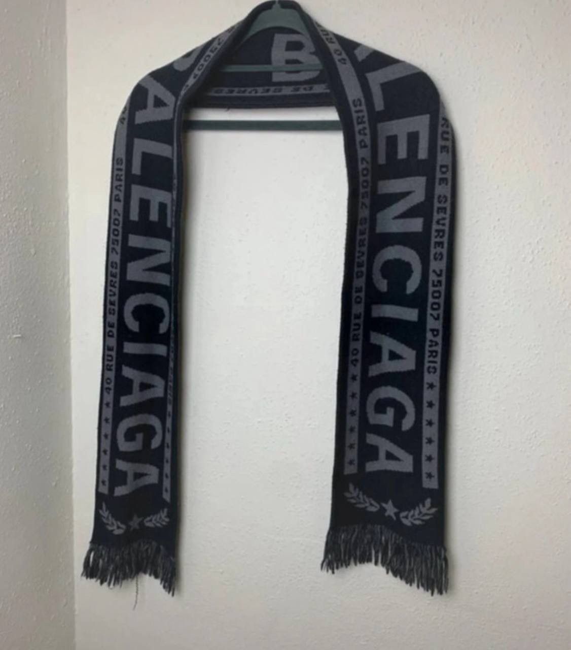 Balenciaga Balenciaga Black logo scarf Size ONE SIZE - 2 Thumbnail