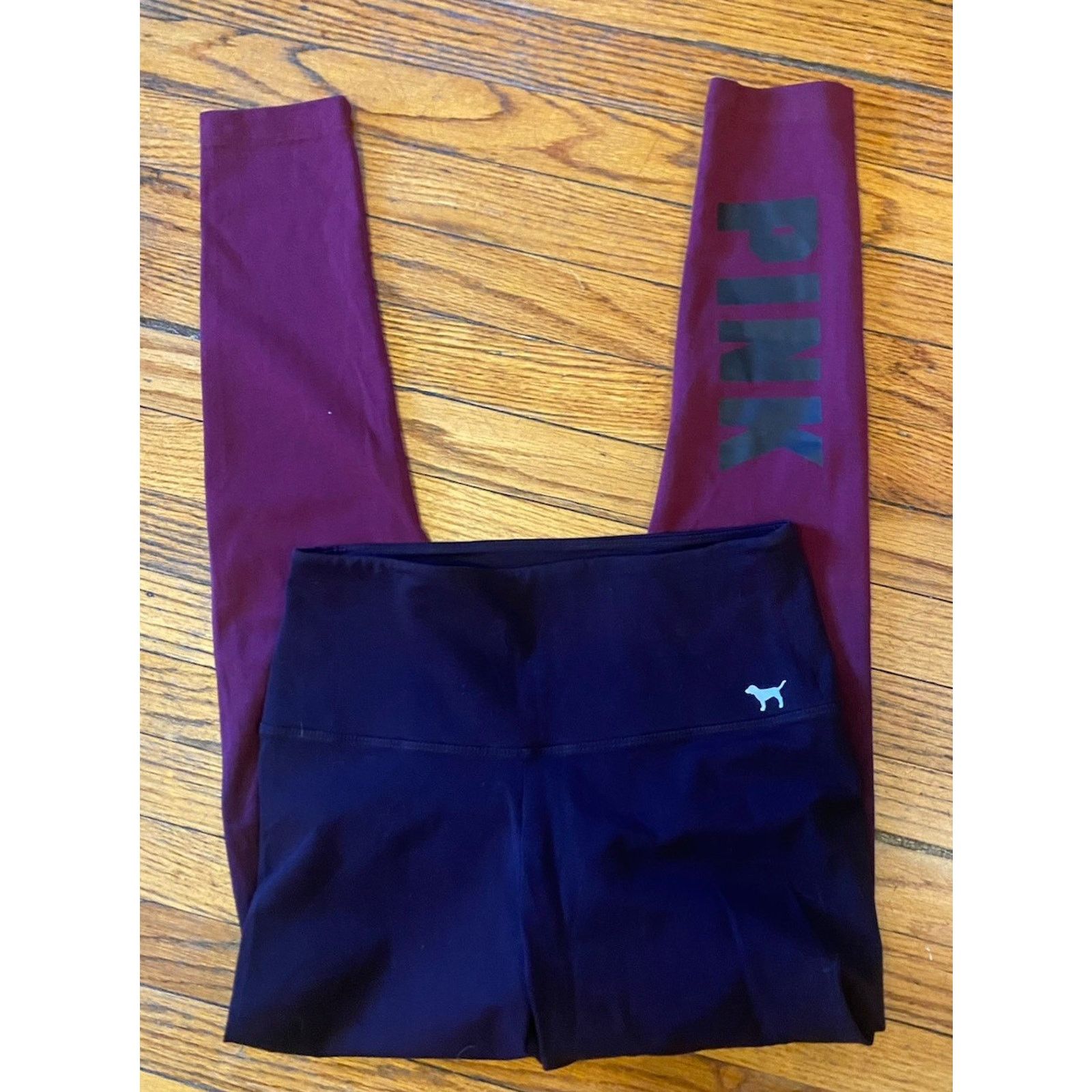 Victoria's Secret PINK Victoria's Secret Leggings Yoga Women's S/P Burgundy Size 28" / US 6 / IT 42 - 1 Preview