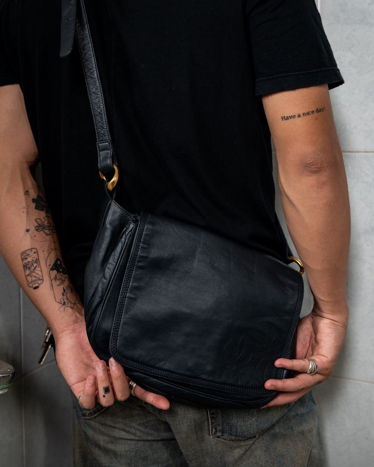 Loewe Loewe messenger leather bag Size ONE SIZE - 2 Thumbnail