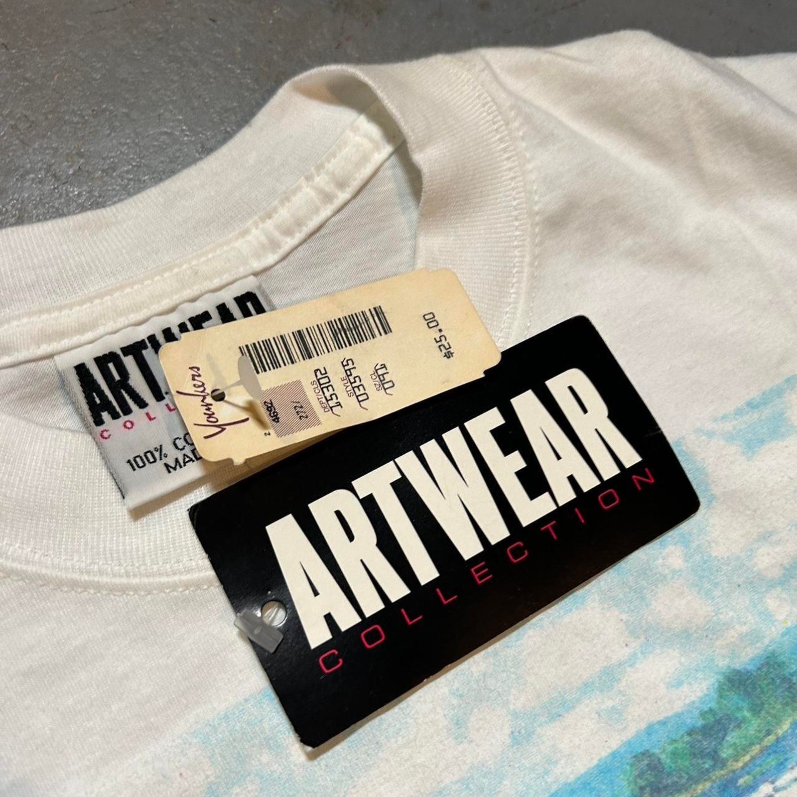 Hanes 90s 1992 art tee shirt Size US L / EU 52-54 / 3 - 4 Thumbnail