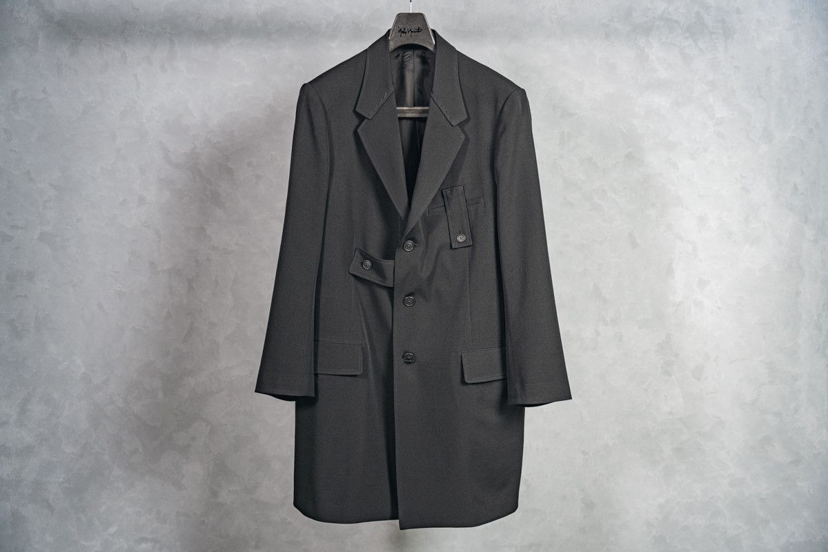 ジャケット・アウター LANVIN 90s Wool Gabardine Long Coat LANVIN 90s Wool Gabardine Long Coat 1980s Lanvin Jacket