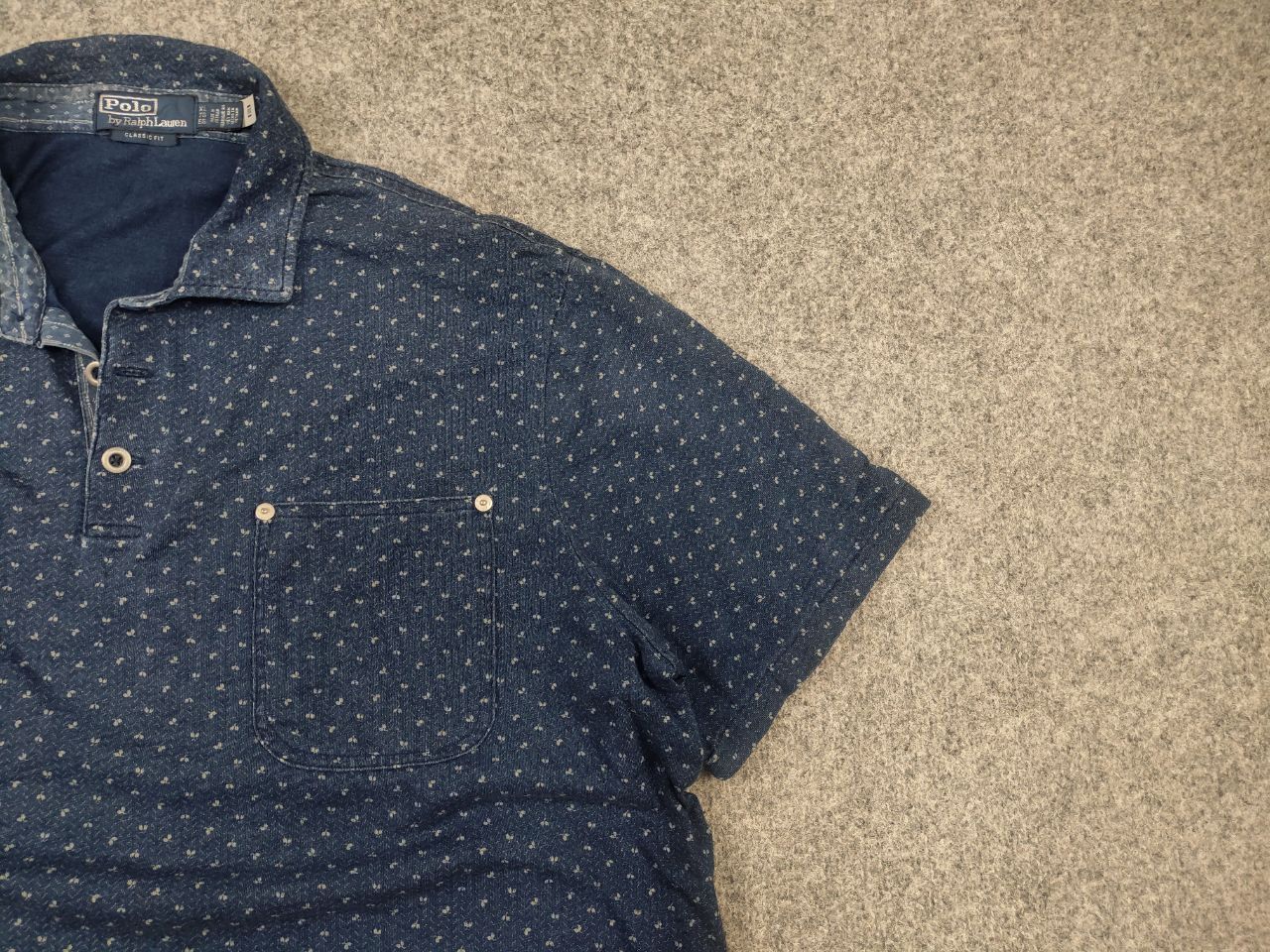 Polo Ralph Lauren Vintage RRL Polo Ralph Lauren Indigo Pocket Jersey Shirt Size US XL / EU 56 / 4 - 12 Thumbnail