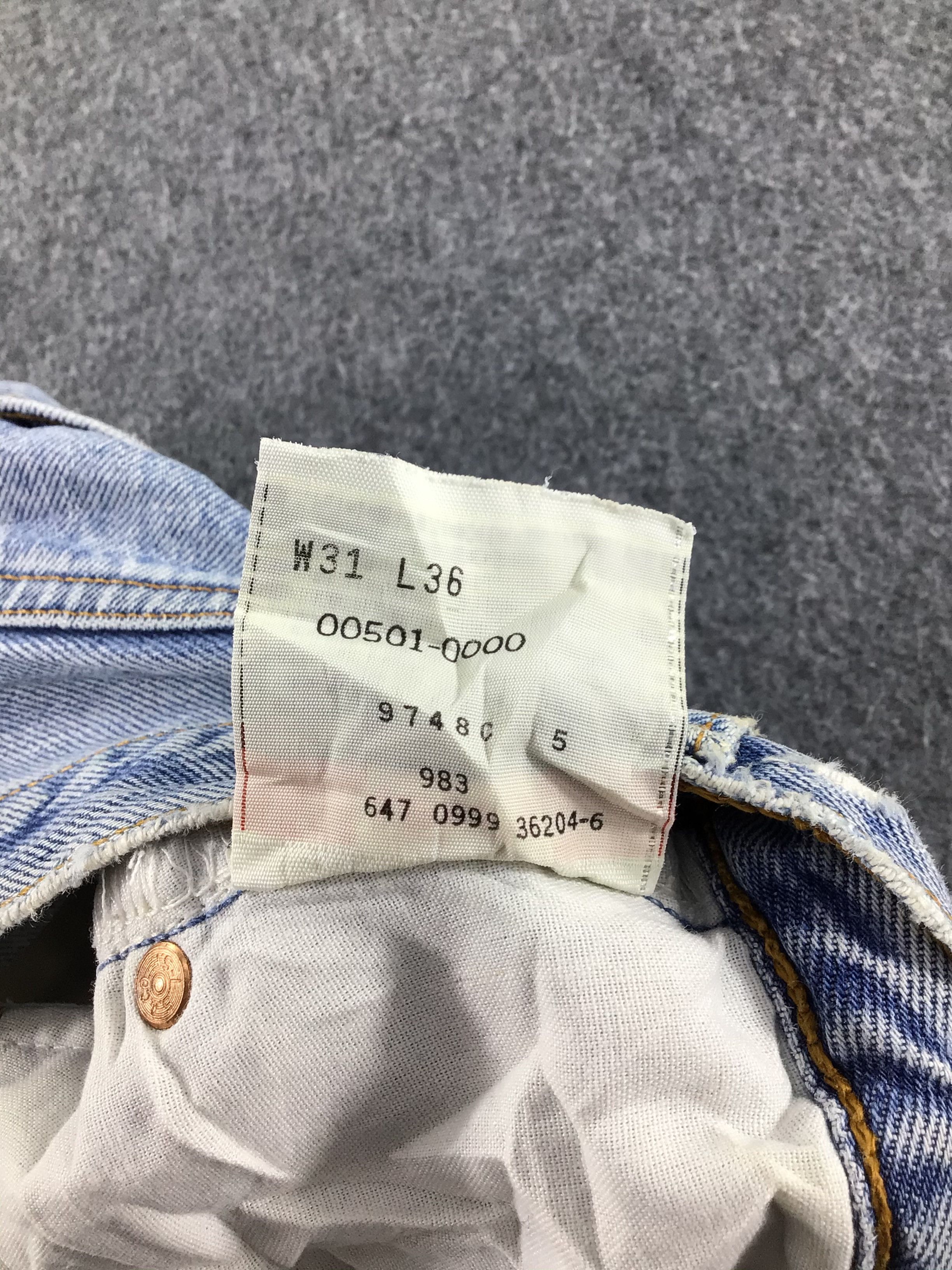 Levi's Vintage Levis 501xx Jeans Faded Blue Distressed Denim -J407 Size US 30 / EU 46 - 11 Thumbnail