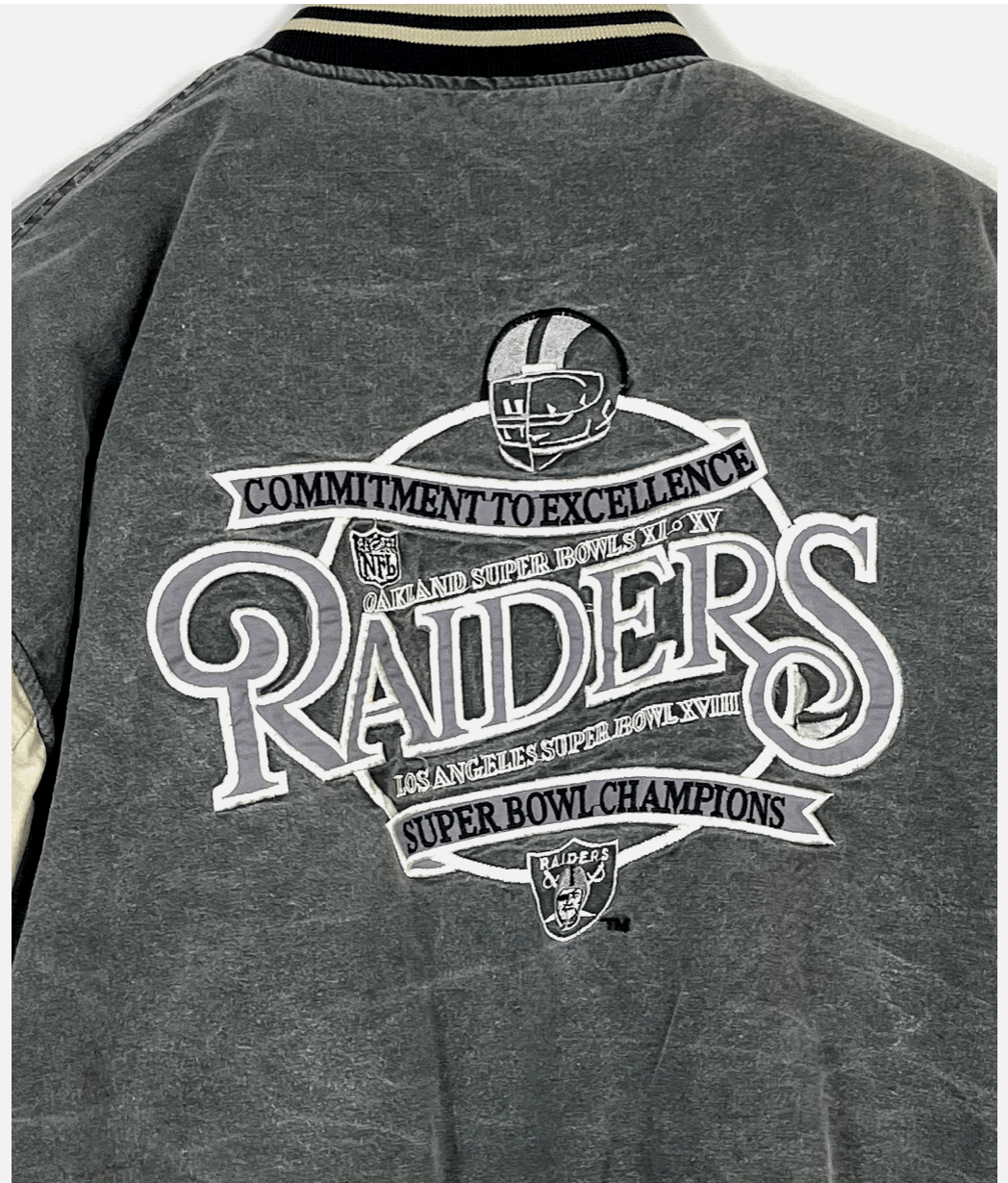Nutmeg Oakland RAIDERS X 80's 90's NUTMEG Mens Large Size US L / EU 52-54 / 3 - 4 Thumbnail