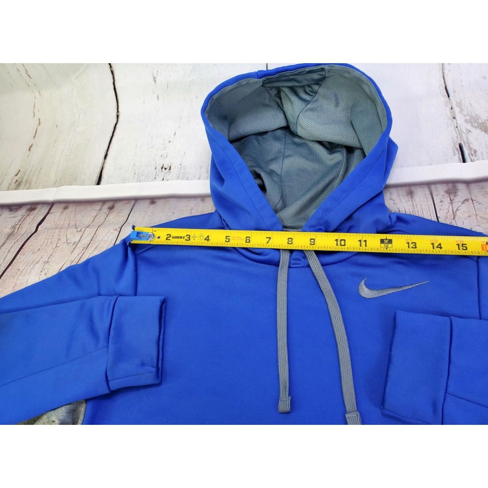 Nike Nike Therma-FIT Pullover Hoodie Men S Blue Gray 650733 Kangaroo Pocket Logo Sportswear Sweatshirt Size US S / EU 44-46 / 1 - 7 Thumbnail