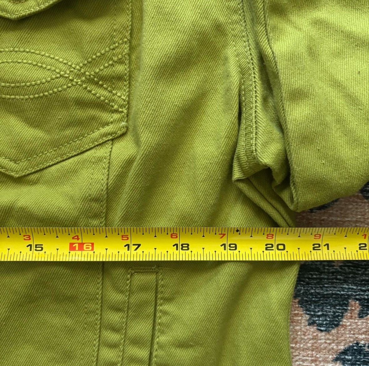 Other Vintage Ethyl Lime Green Jean Jacket Size XL / US 12-14 / IT 48-50 - 4 Thumbnail