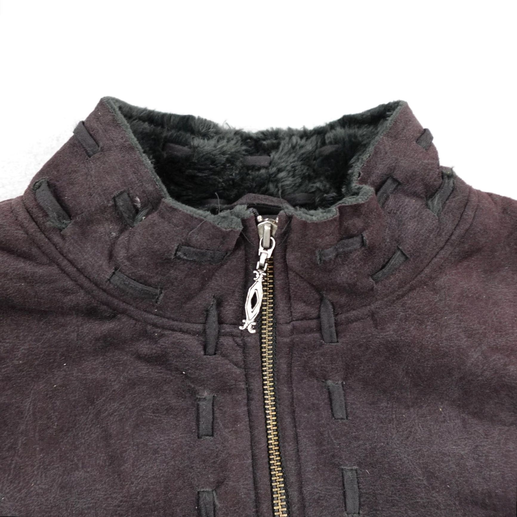 Vintage Cabela's Jacket Womens Small Brown Suede Leather Fleece Lined Coat Full Zip UP Size S / US 4 / IT 40 - 2 Thumbnail