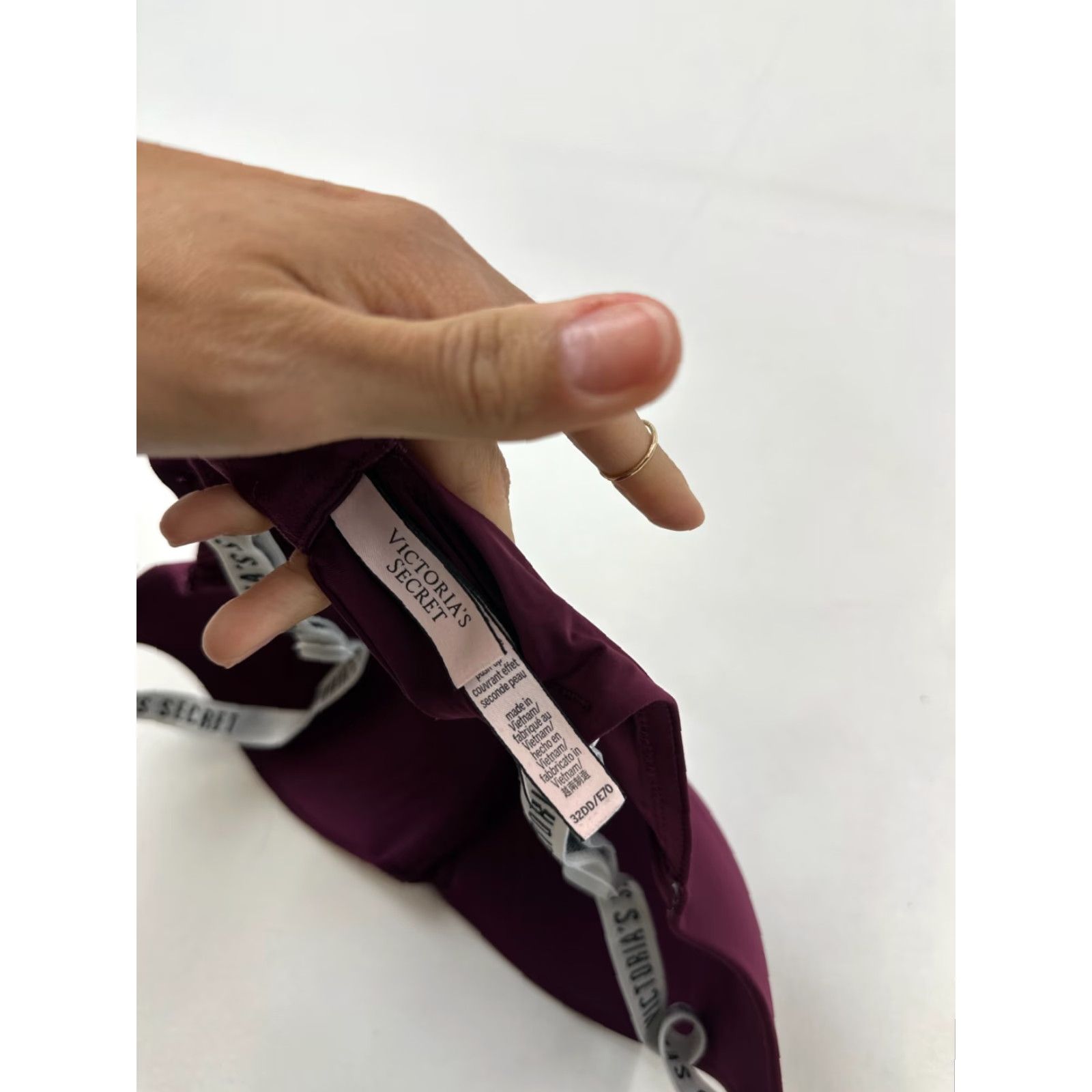 Victoria's Secret VICTORIA'S SECRET Bra 32DD Purple Plum Push Up Padded Underwired Womens Classic Size ONE SIZE - 3 Thumbnail