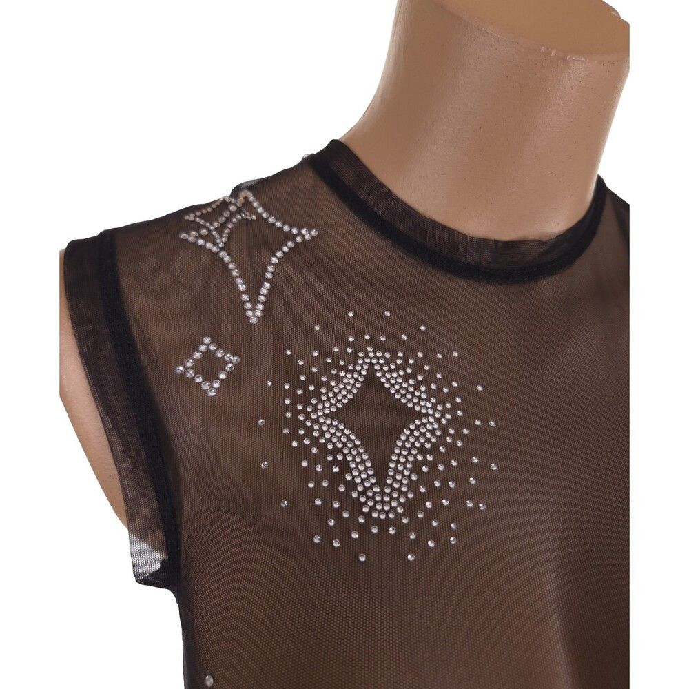 Other Saint Sintra Crystal Mesh Hot Fix Tank 40 4 S Black SSENSE Size US S / EU 44-46 / 1 - 7 Thumbnail