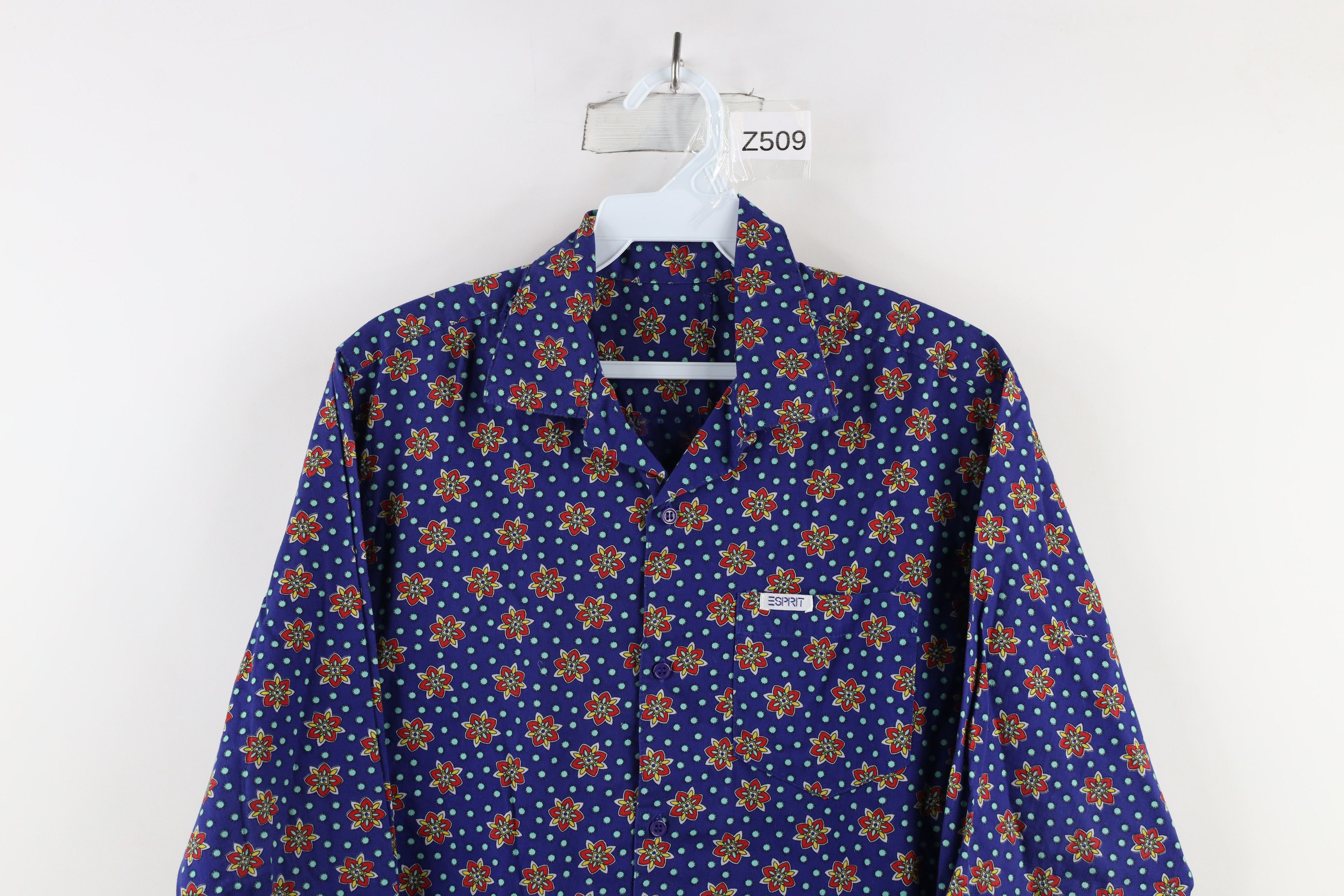Esprit × Vintage Vintage 90s Esprit Rainbow Looped Collar Button Shirt Size S / US 4 / IT 40 - 2 Thumbnail