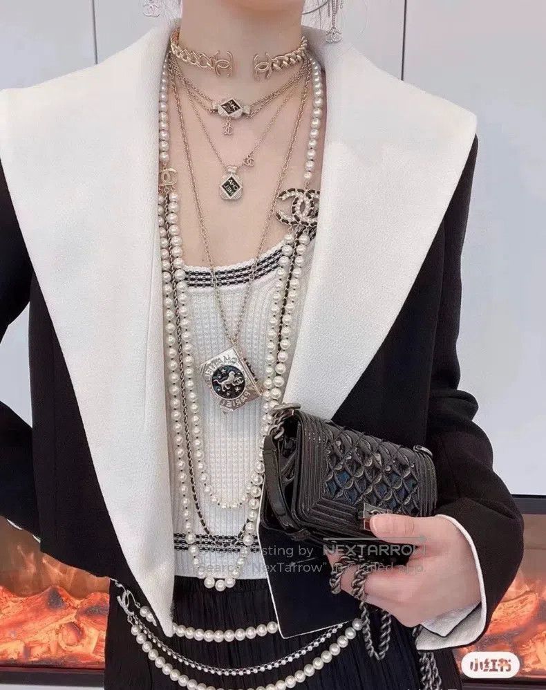 Chanel Chanel 22 Early spring lapel black and white colour-blocke Size XS / US 0-2 / IT 36-38 - 7 Thumbnail