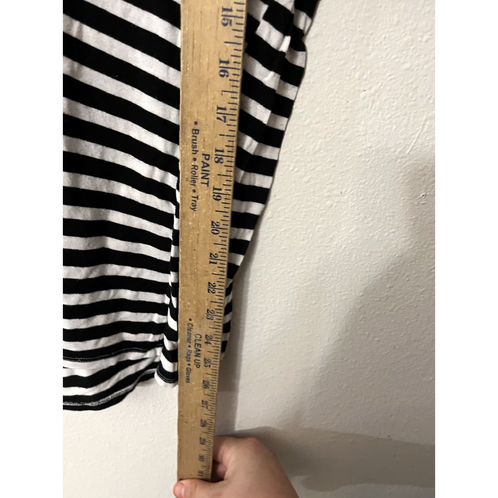 Vintage Marled Shirt Womens L Black White Striped Short Sleeve Coastal Core Casual T-Shirt Knit Cotton Modal Spandex Basic 90s? Size L / US 10 / IT 46 - 4 Thumbnail
