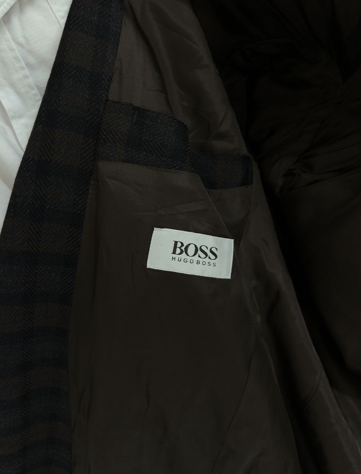 Hugo Boss Hugo Boss Wool Cashmere Blazer Coat Jacket Mens Plaid Size 42R - 11 Thumbnail