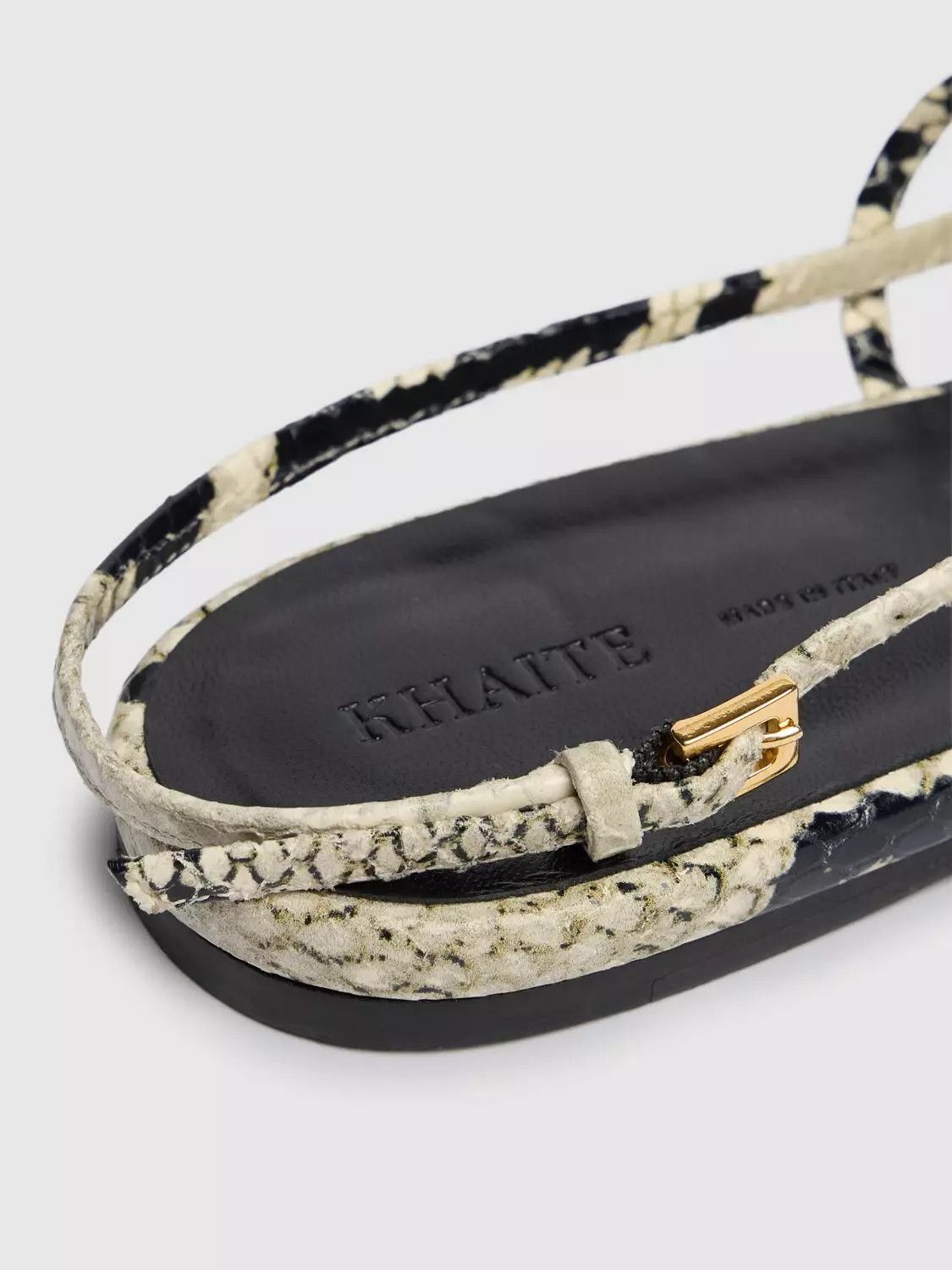 KHAITE KHAITE Loop Embossed Leather Flat Sandals New/Auth Size US 5.5 / IT 35.5 - 4 Thumbnail