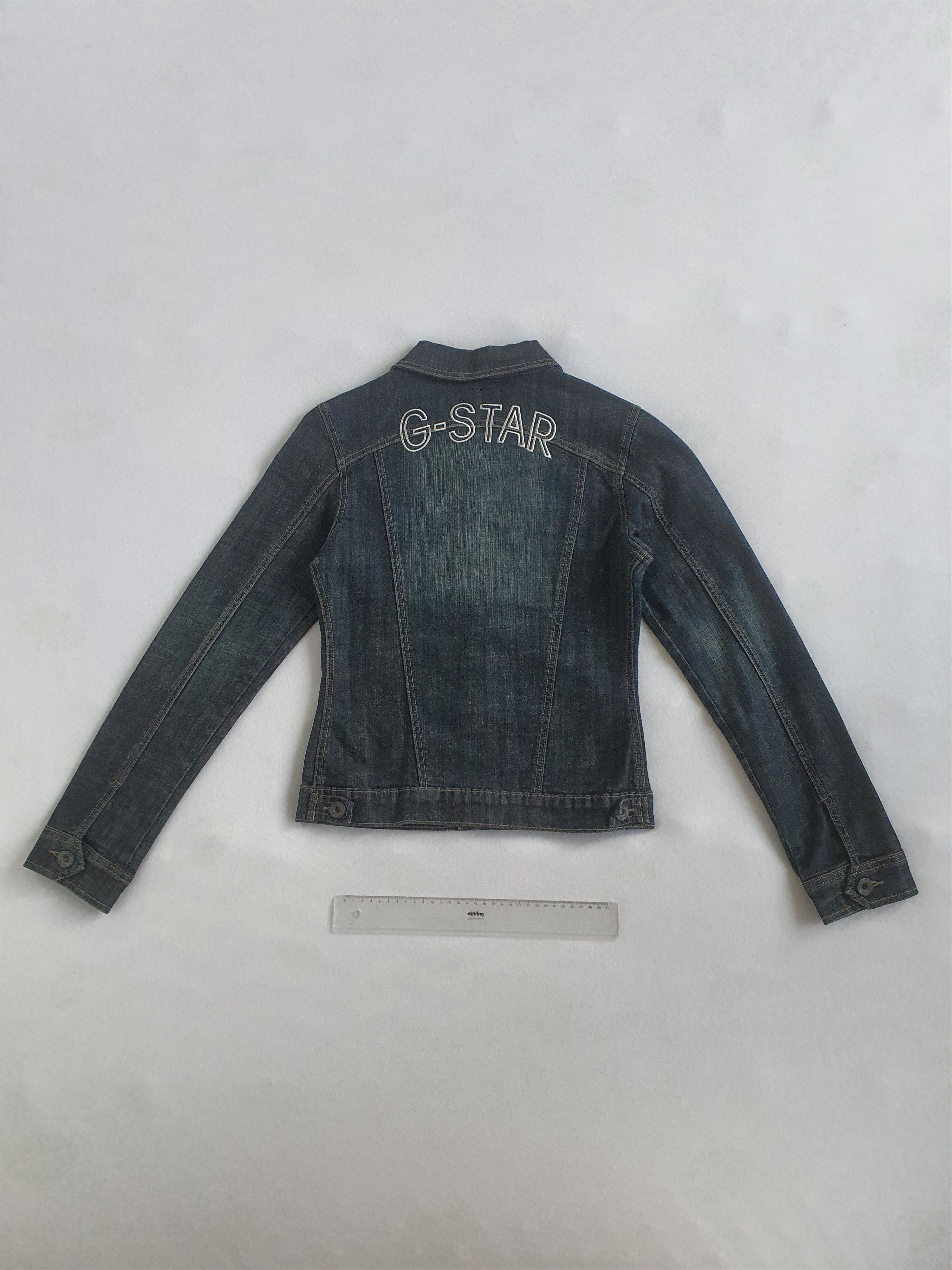 G-Star RAW ORIGINALS Vintage Slim Trucker Embroidered Jacket - Sz L Size S / US 4 / IT 40 - 2 Thumbnail