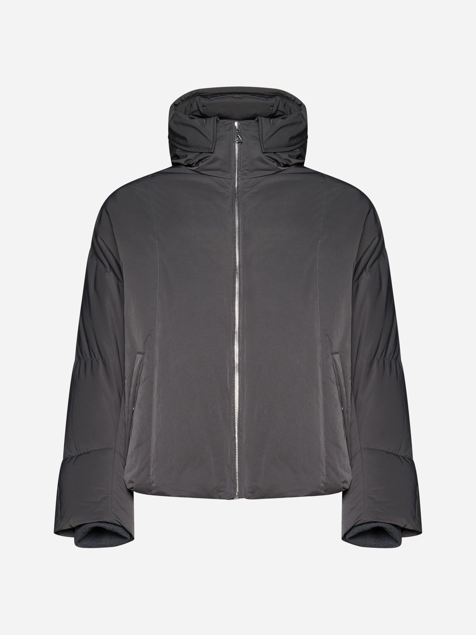 Bottega Veneta o1n1vont1224 Tech Nylon Puffer Jacket in Graphite Size US XL / EU 56 / 4 - 1 Thumbnail