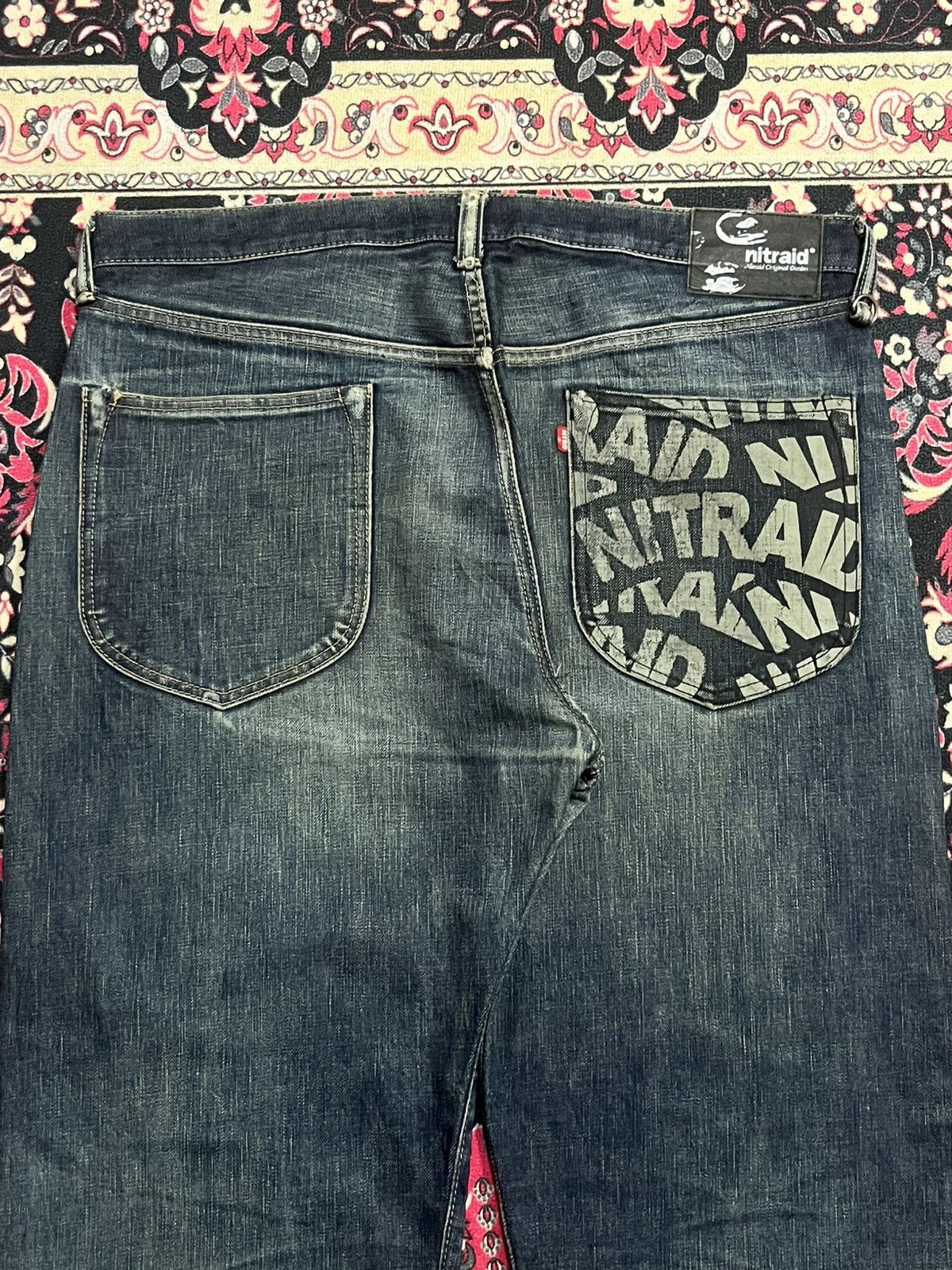 Evisu ⚡️Selvedge⚡️Vintage Japan Brand Nitraid Dark Blue Loose Jeans Size US 37 - 10 Thumbnail