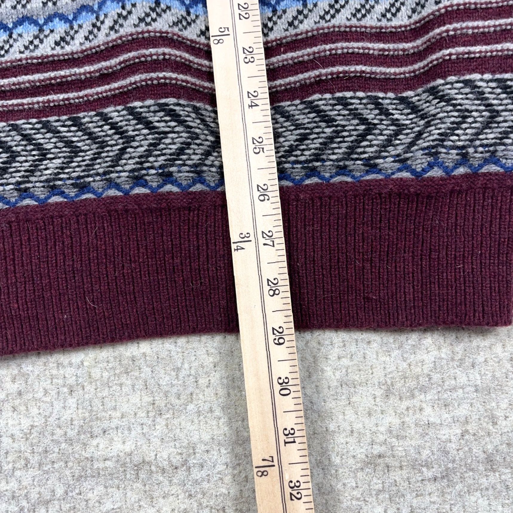 Gap VINTAGE Gap Sweater Men Medium Tall Maroon Wool Knit Mock Neck Pullover Geometric Logo 90s Retro Classic Preppy Golf Hiking Walking Size US M / EU 48-50 / 2 - 7 Thumbnail