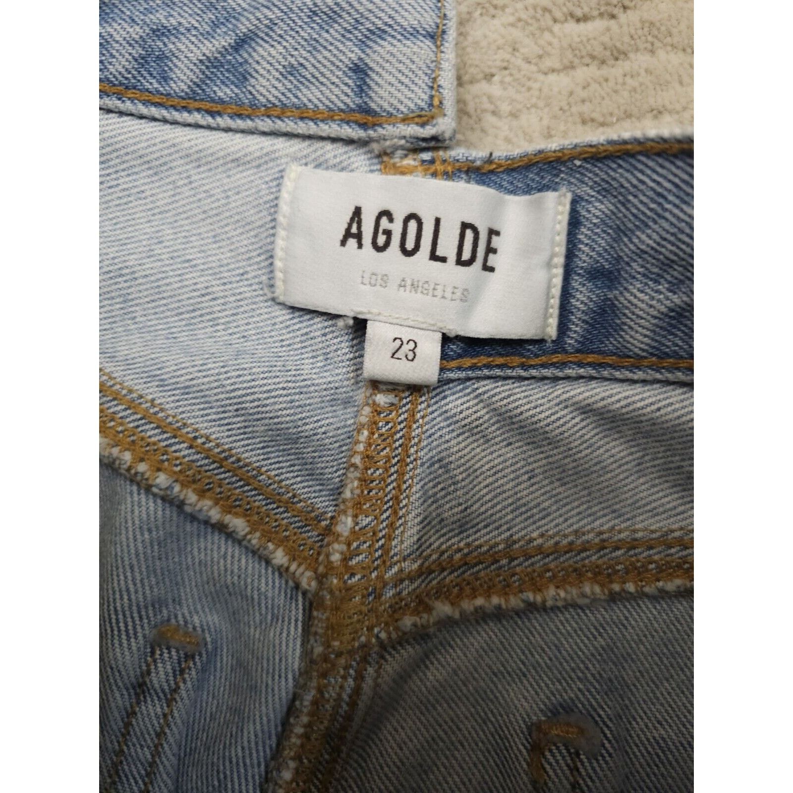 Agolde AGOLDE Womens Criss Cross Upsized Suburbia Light Straight Size 23" - 7 Thumbnail