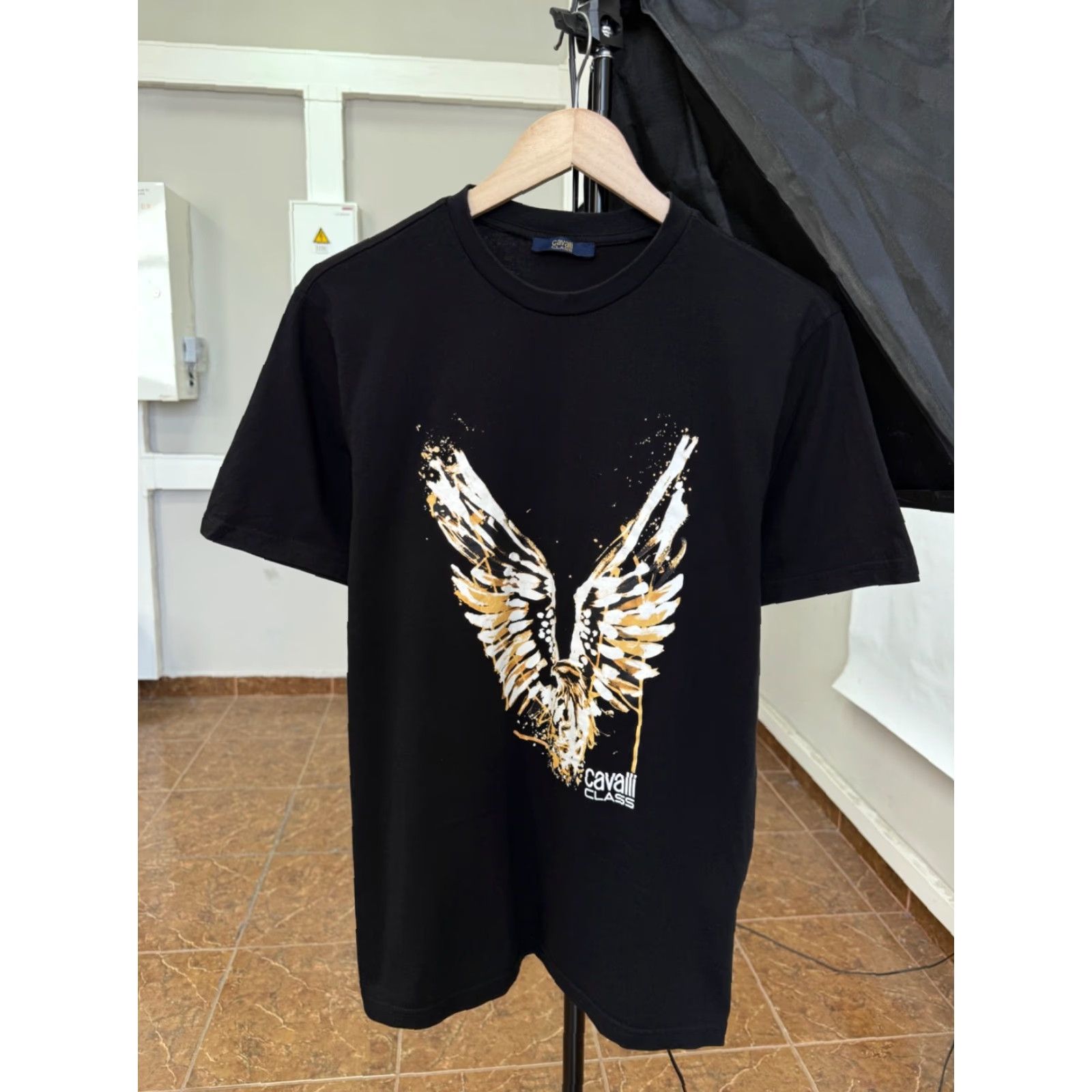 Cavalli Class Cavalli Class Roberto Cavalli Just Cavalli T-Shirt Retro Black L Men Crew Neck Short Sleeve Cotton Size US L / EU 52-54 / 3 - 2 Thumbnail