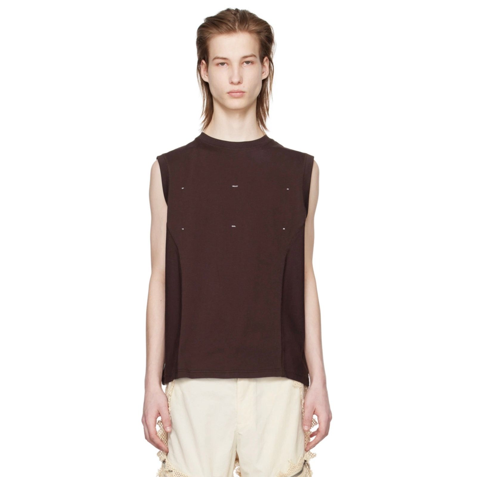 Heliot Emil HELIOT EMIL Burgundy Ecdysis Tank Top size S Size US S / EU 44-46 / 1 - 1 Thumbnail