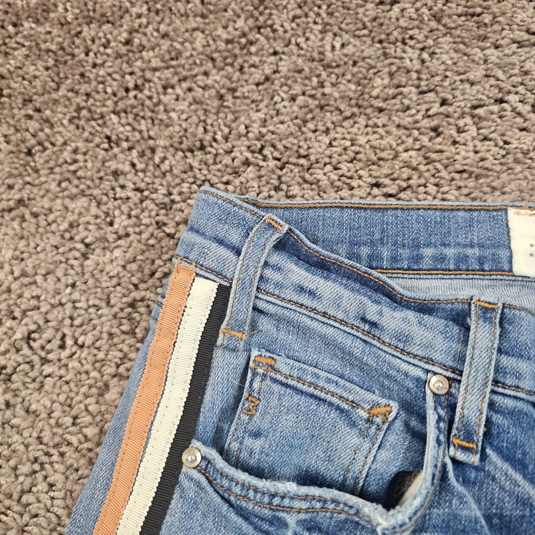 Vintage McGuire Jeans Women Straight Crop Low Stretch Light Wash 24x26 Denim USA 24" Inseam 26" Blue Slacks Body 24 Womens Regular 90s? Size 42" / US 20 - 3 Thumbnail