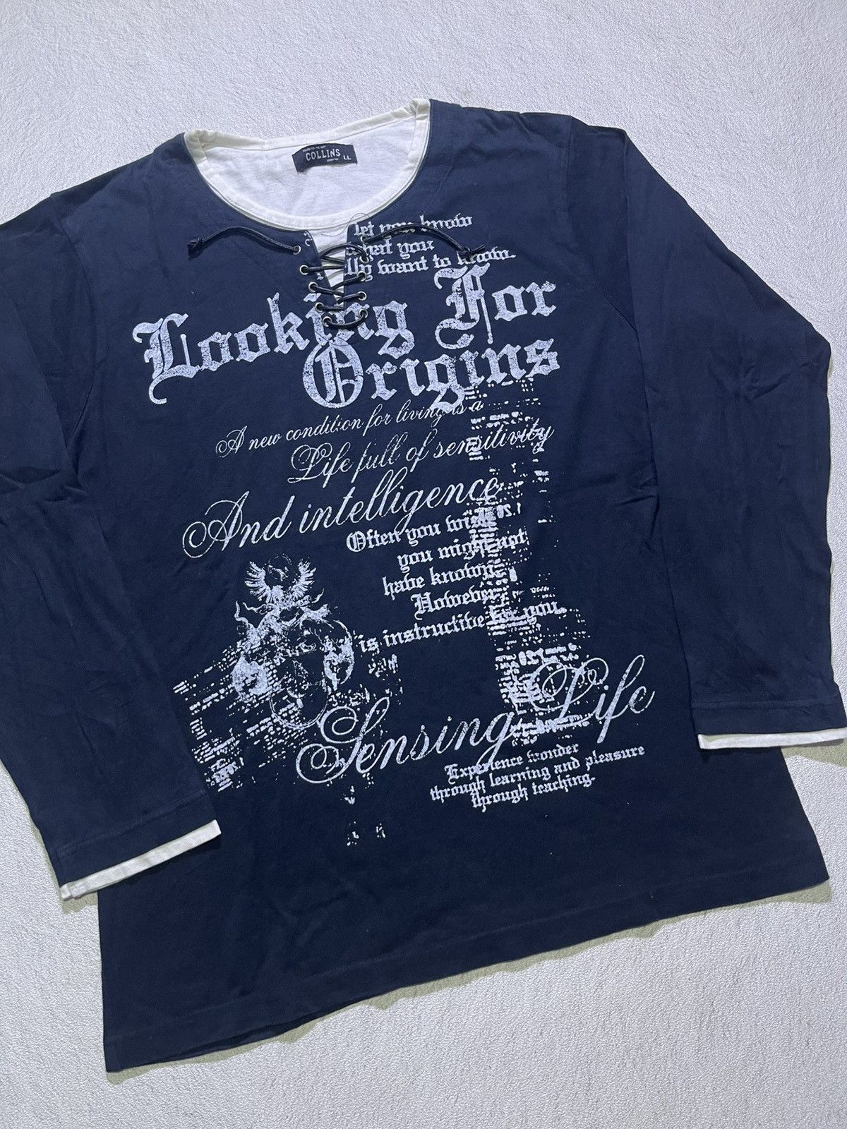 Japanese Brand Y2K COLLINS long sleeve tshirt Size US M / EU 48-50 / 2 - 2 Thumbnail