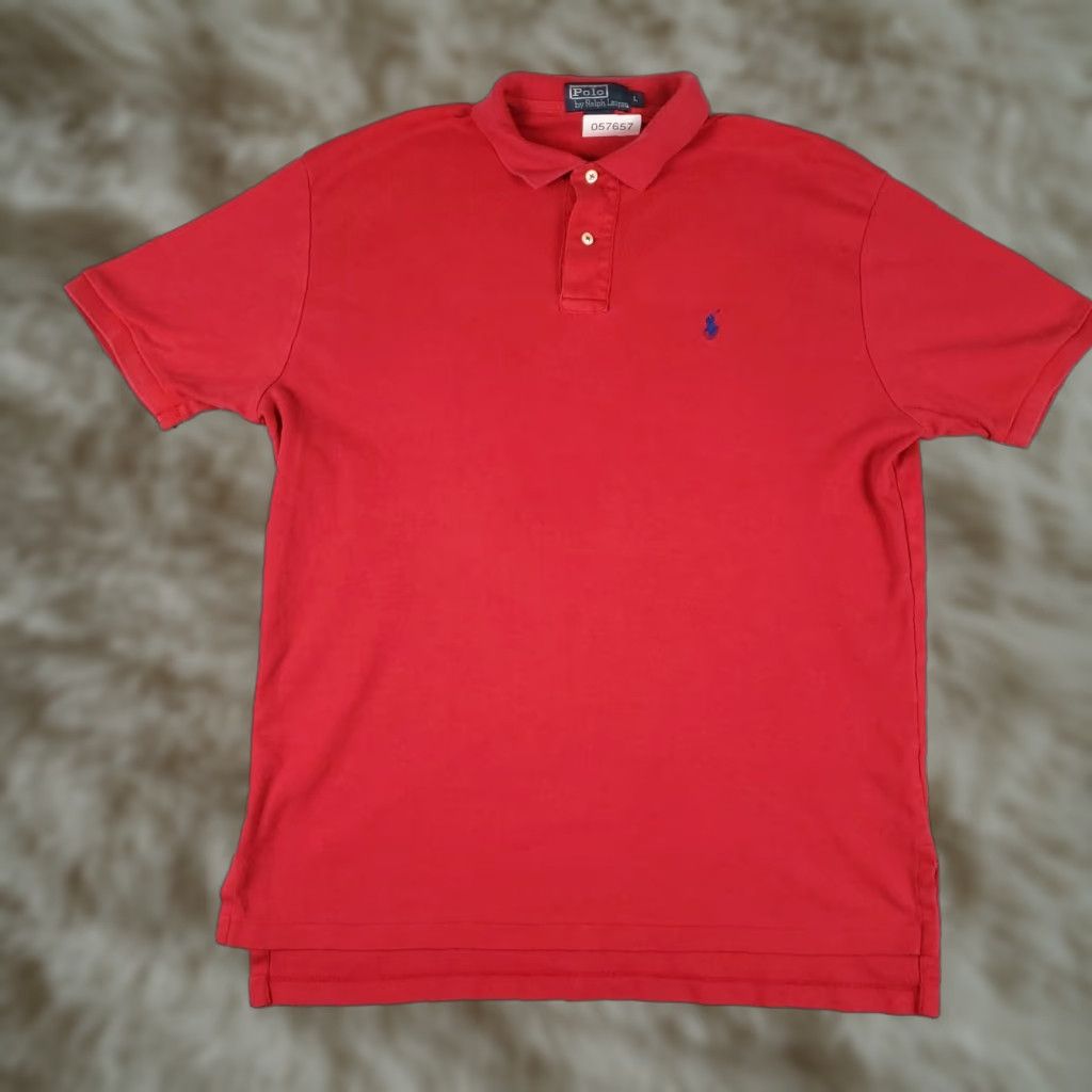 Ralph Lauren Ralph Lauren Polo Shirt Adult Large Red Pony Casual Short Sleeve Mens Size US L / EU 52-54 / 3 - 1 Thumbnail