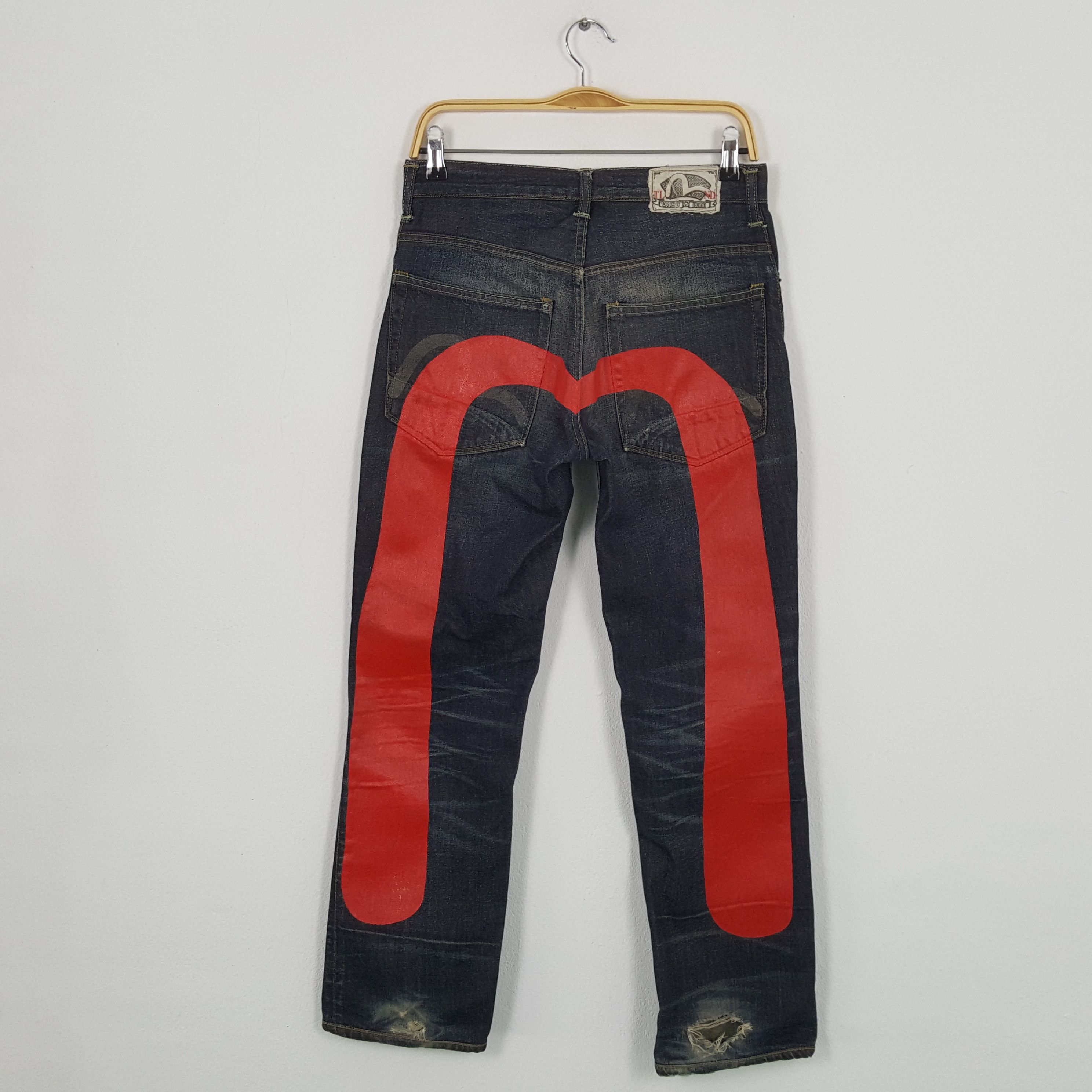 Evisu × Puma × Vintage Vintage EVISU x PUMA Japan Brand Daicock Custom Style Jeans Size US 29 - 1 Thumbnail
