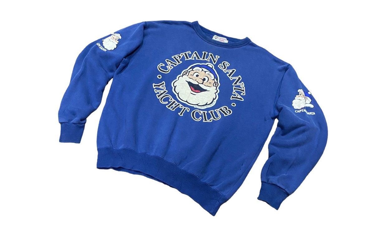 Captain Santors Vtg Captain Santa Sweatshirt (M) Size US M / EU 48-50 / 2 - 2 Thumbnail