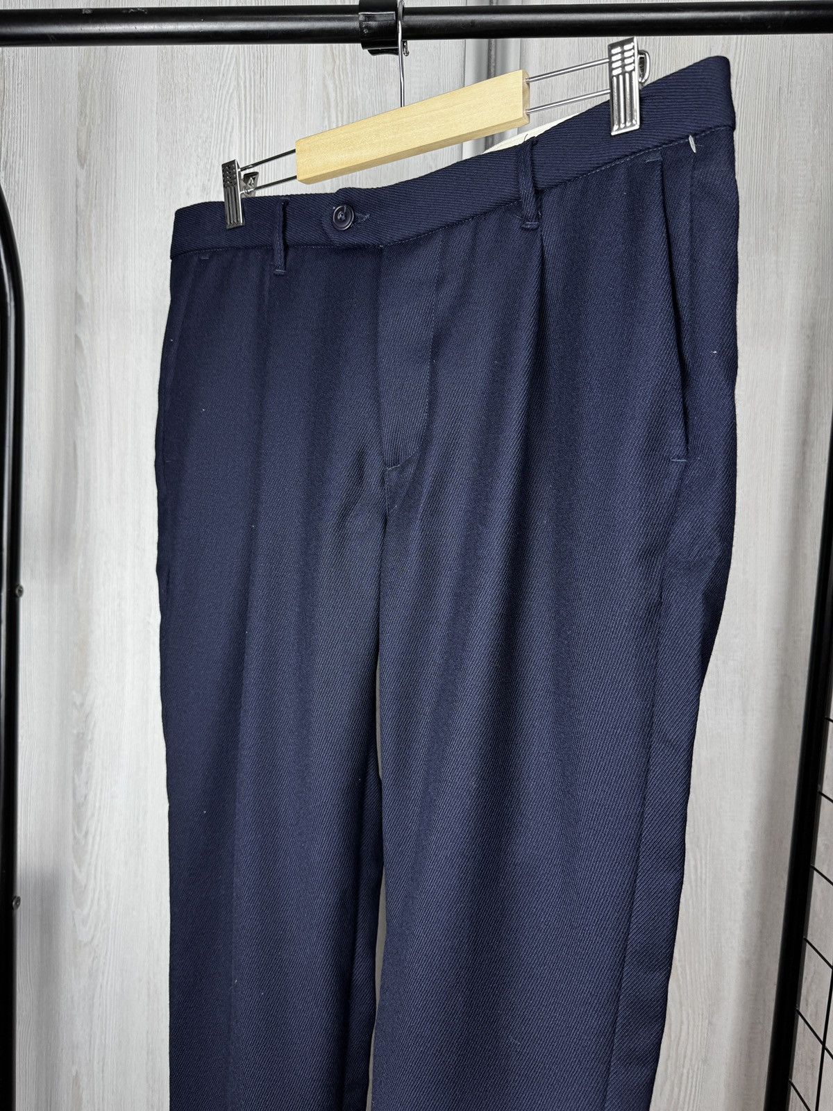 Other Tela Genova Wool Navy blue Volmo classic pants trousers 34 Size US 34 / EU 50 - 5 Thumbnail
