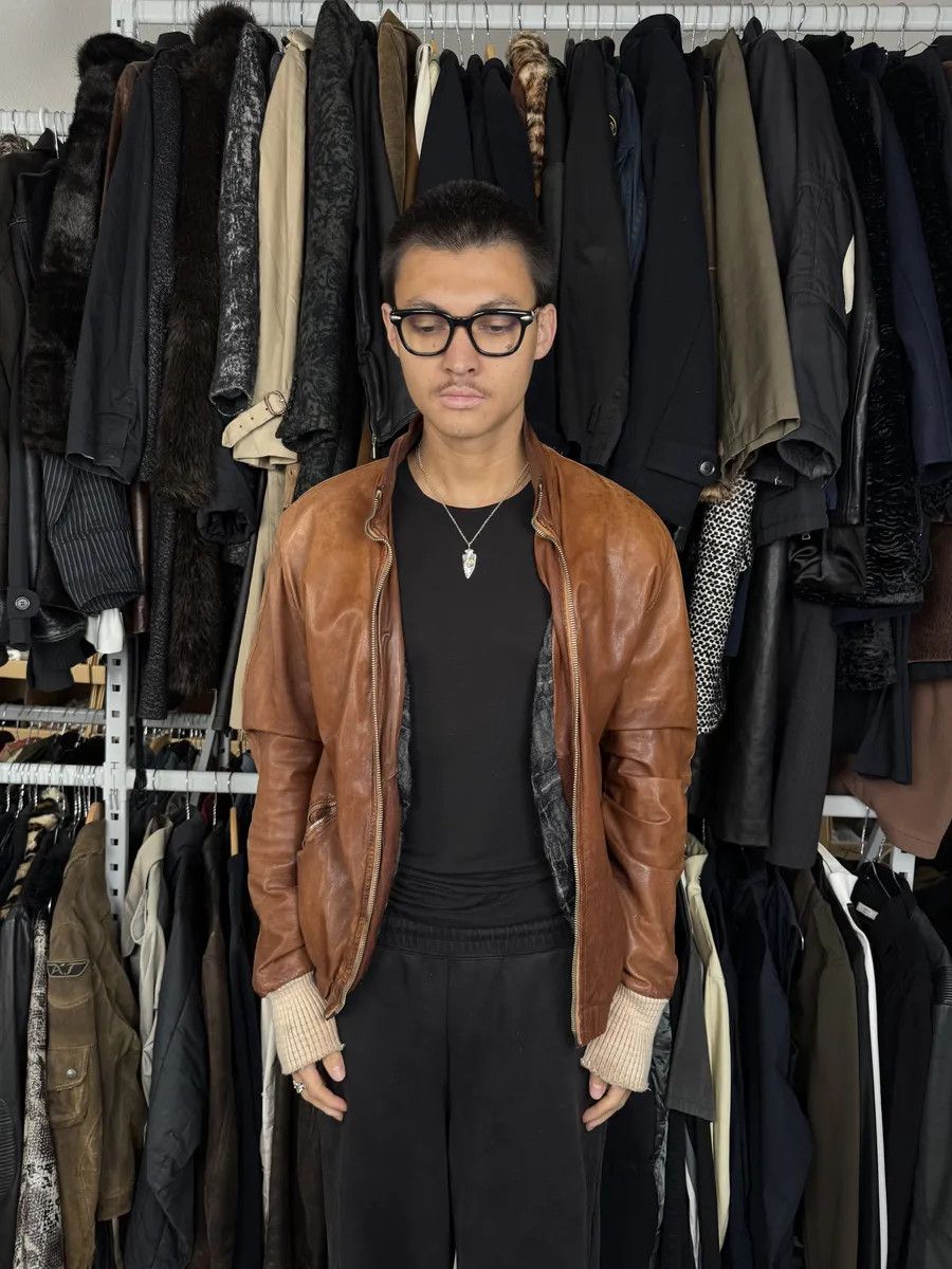 Giorgio Brato 2000s Giorgio Brato Brown Leather Jacket Size US M / EU 48-50 / 2 - 2 Thumbnail