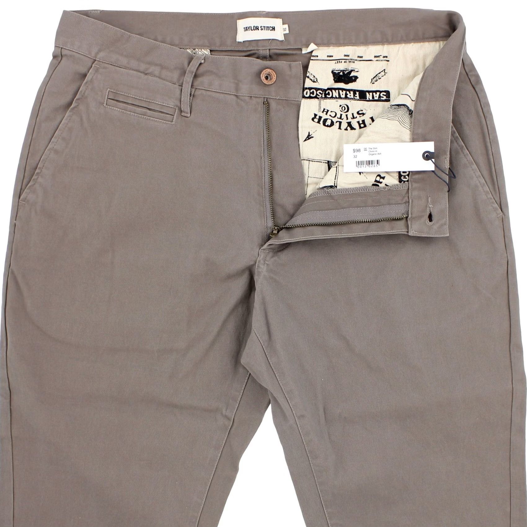 Taylor Stitch Taylor Stitch The Slim Chino Pants Chino Men 32 Gray 35 Inseam Slim Tailored Brushed Cotton Organic Ash Size US 32 / EU 48 - 2 Thumbnail