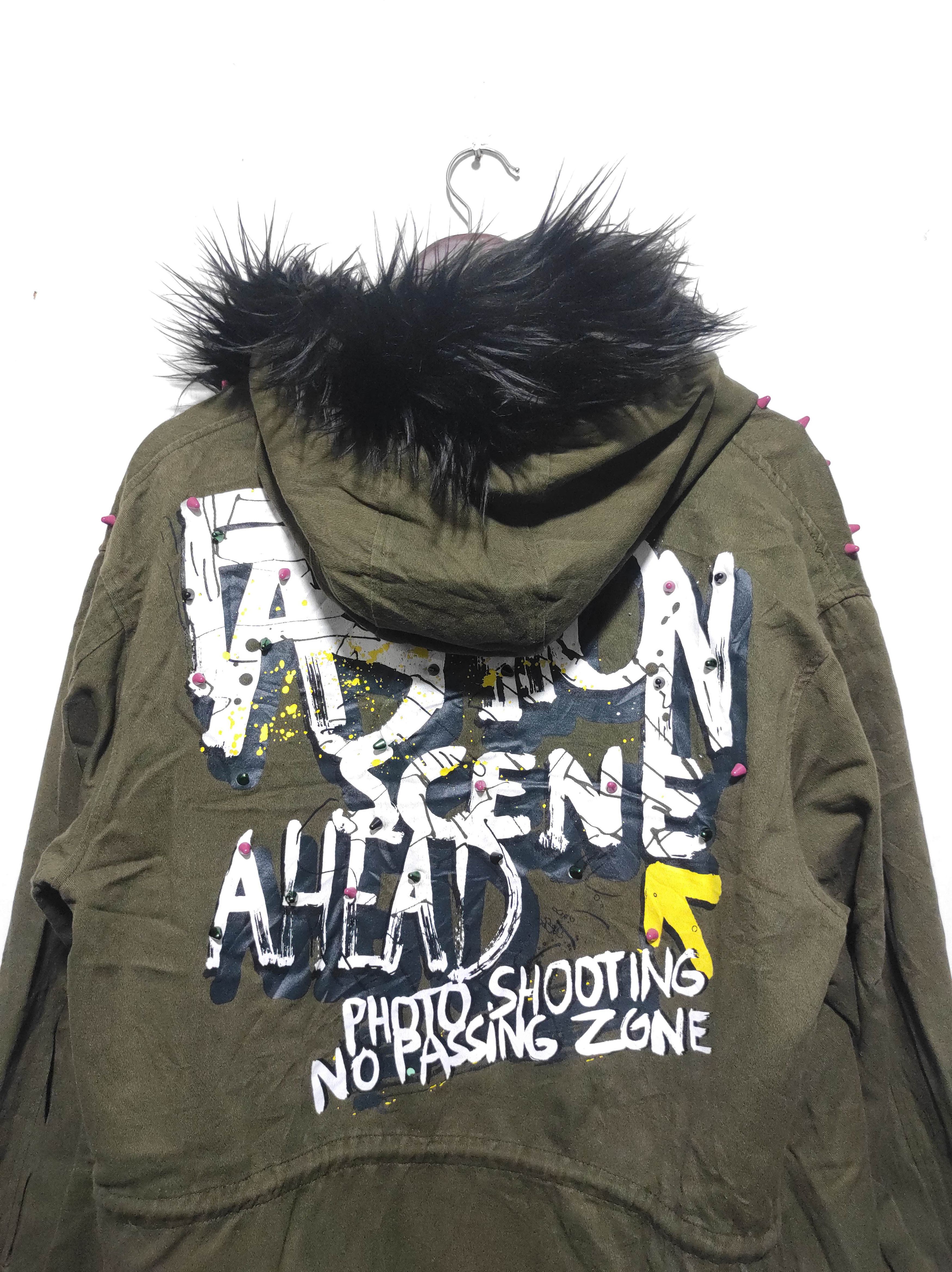 14th Addiction Zara Denim Studded Zip Fur Hoodie Jacket Lgb Style Size US M / EU 48-50 / 2 - 16 Thumbnail