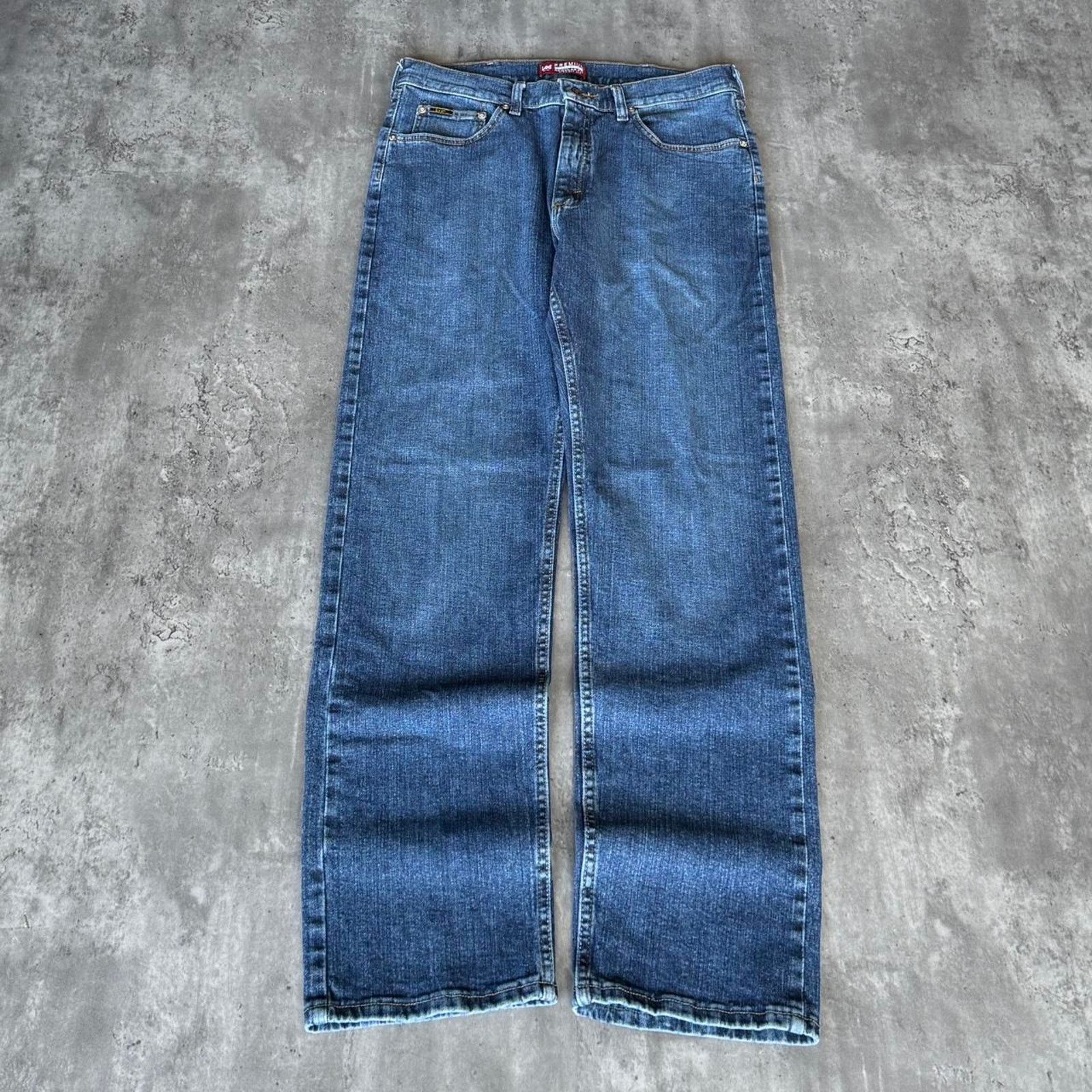 Lee × Levi's × Levi's Vintage Clothing Vintage Y2K Lee Premium Embroidered Essential Denim Jeans Size US 34 / EU 50 - 2 Thumbnail