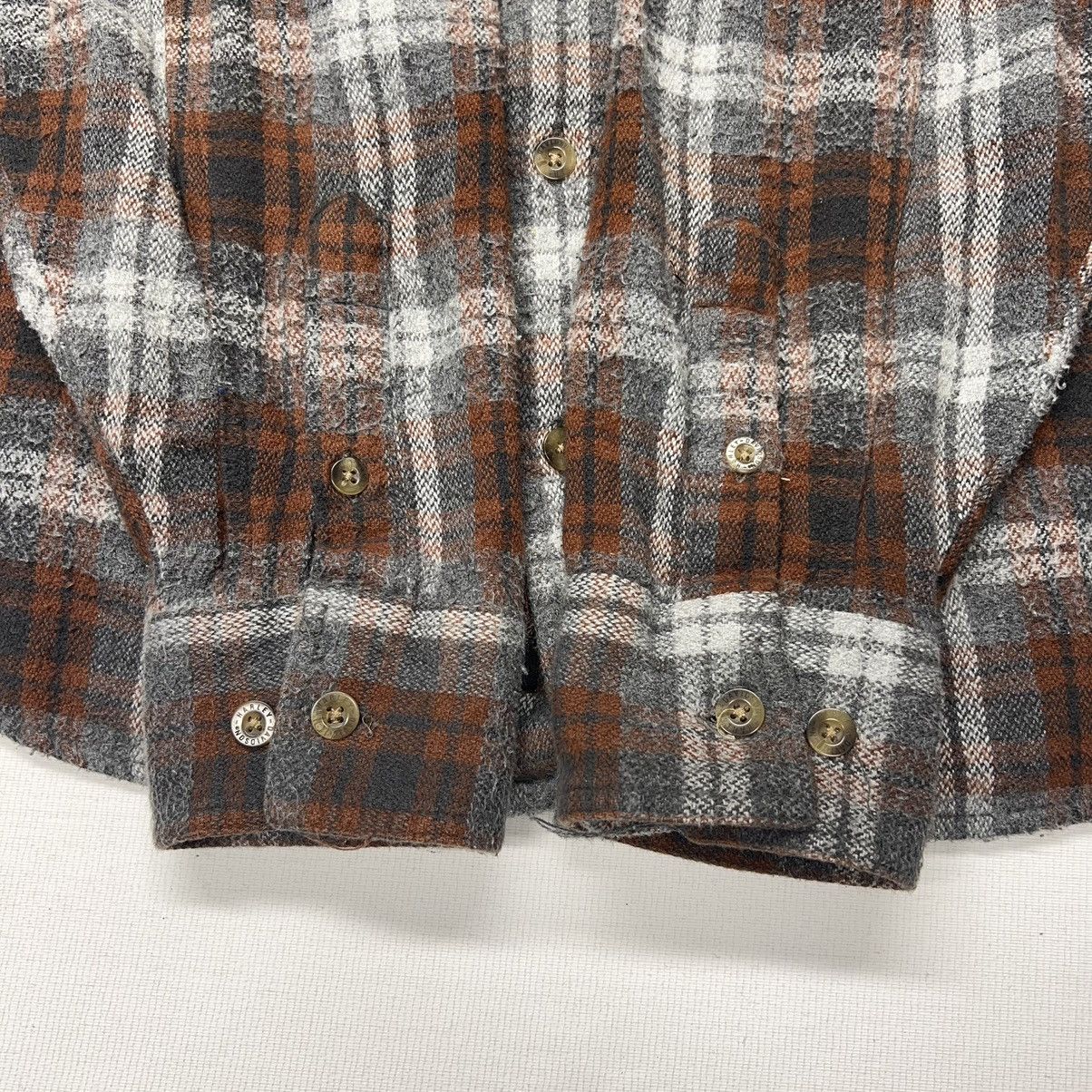 Harley Davidson Harley Davidson Flannel Shirt Brown Button Plaid Motorcycle Size US XXL / EU 58 / 5 - 14 Thumbnail